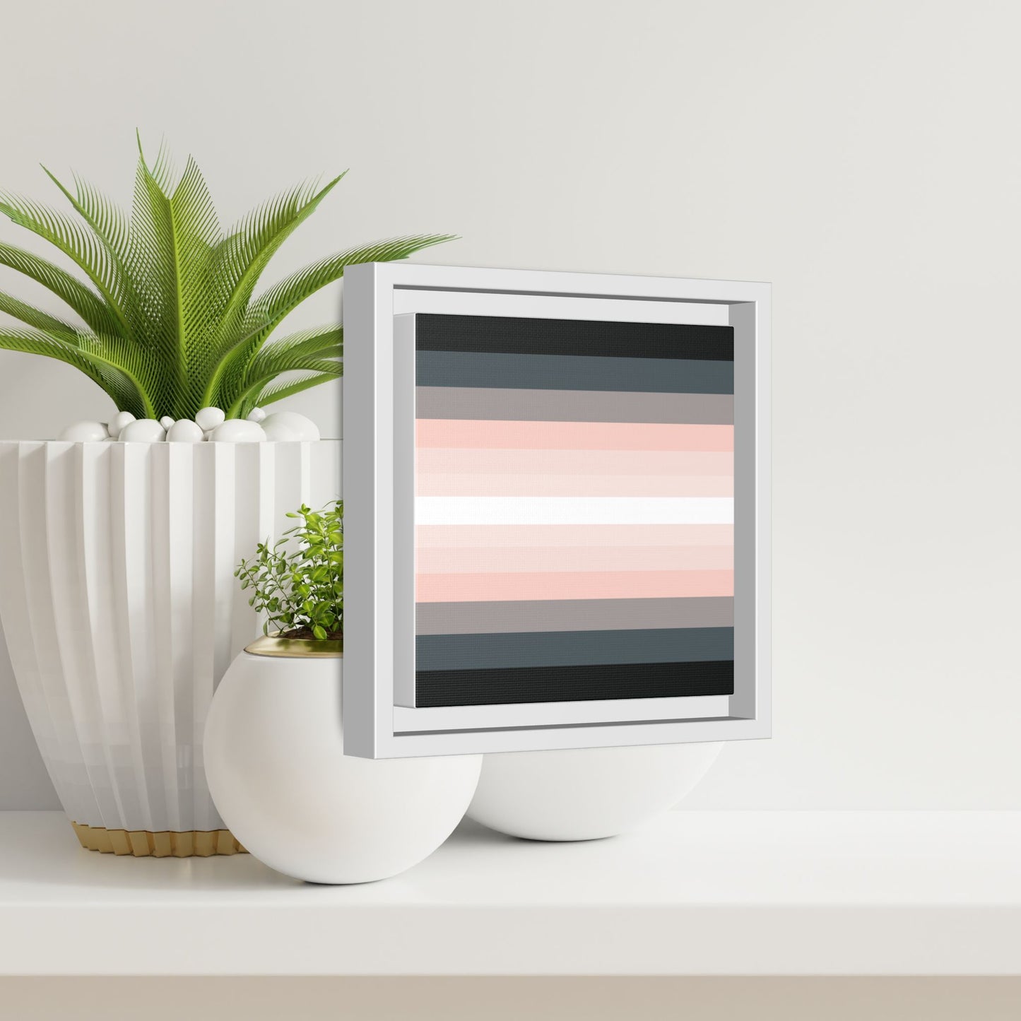 Modern Framed Geometric Canvas Art | Bold Color Meets Clean Framing