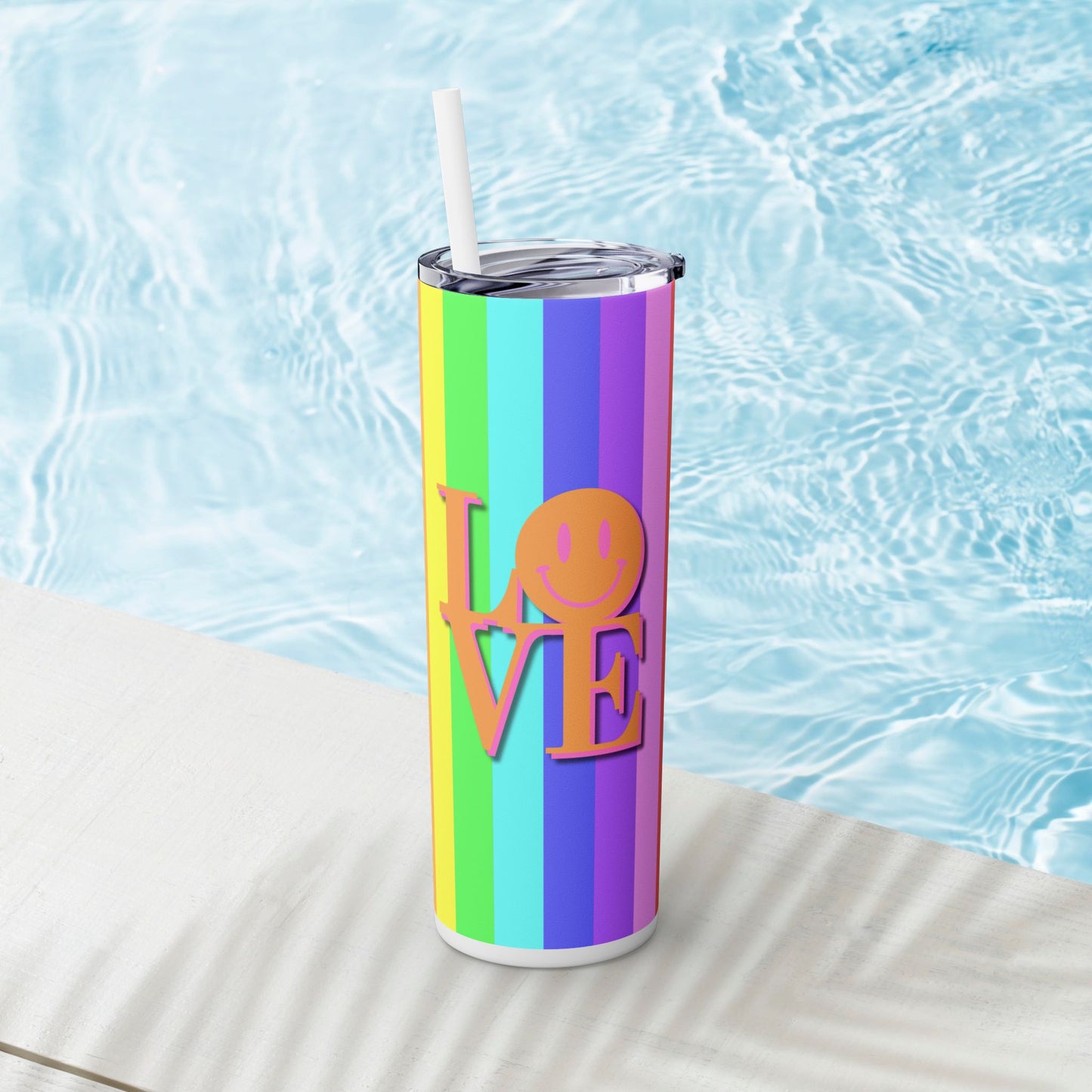 Vibrant. Versatile. Totally Sippable. – 20 oz Skinny Travel Tumbler with Straw