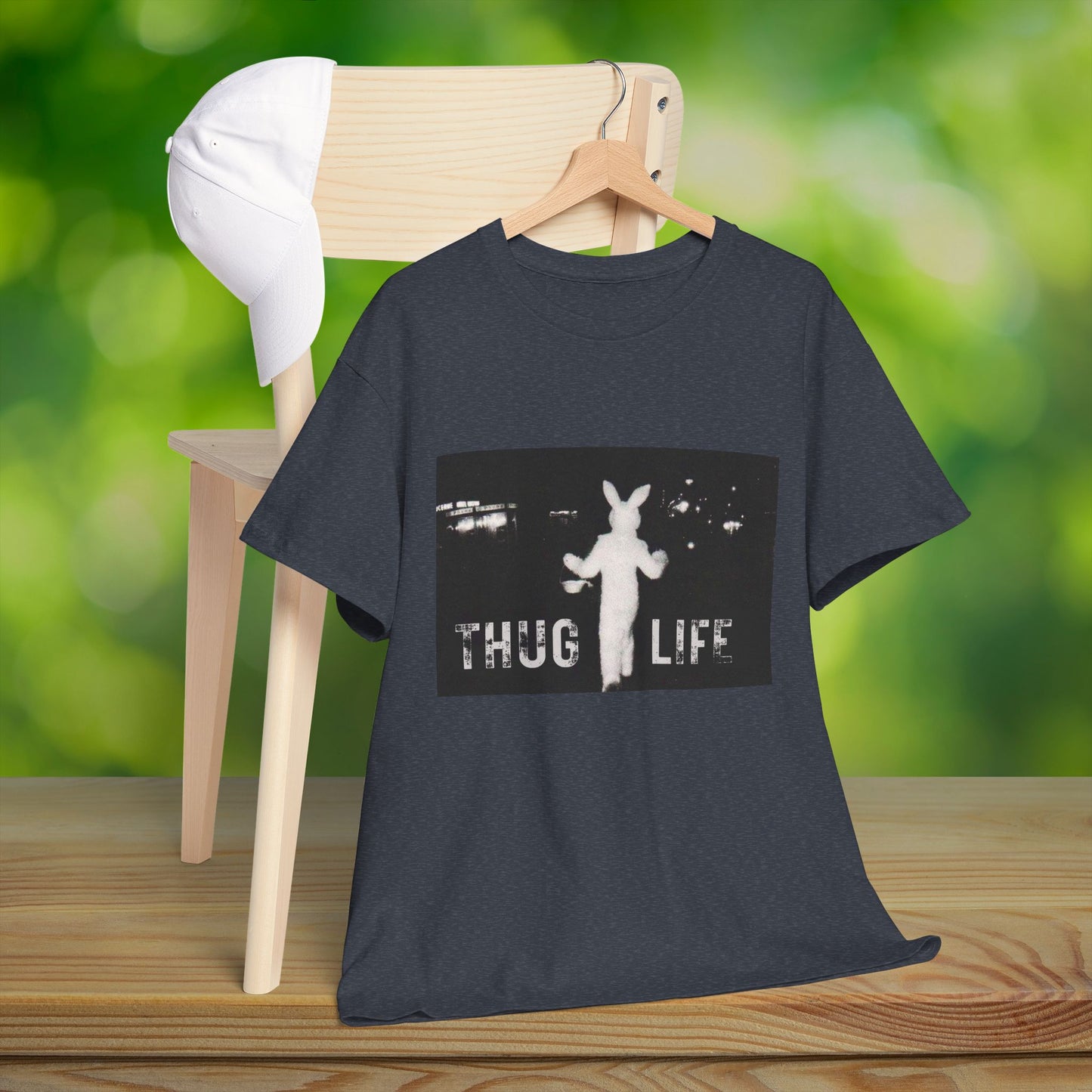 Thug Life Bunny Graphic Tee - Unisex Cotton T-Shirt, Bold Soft Design
