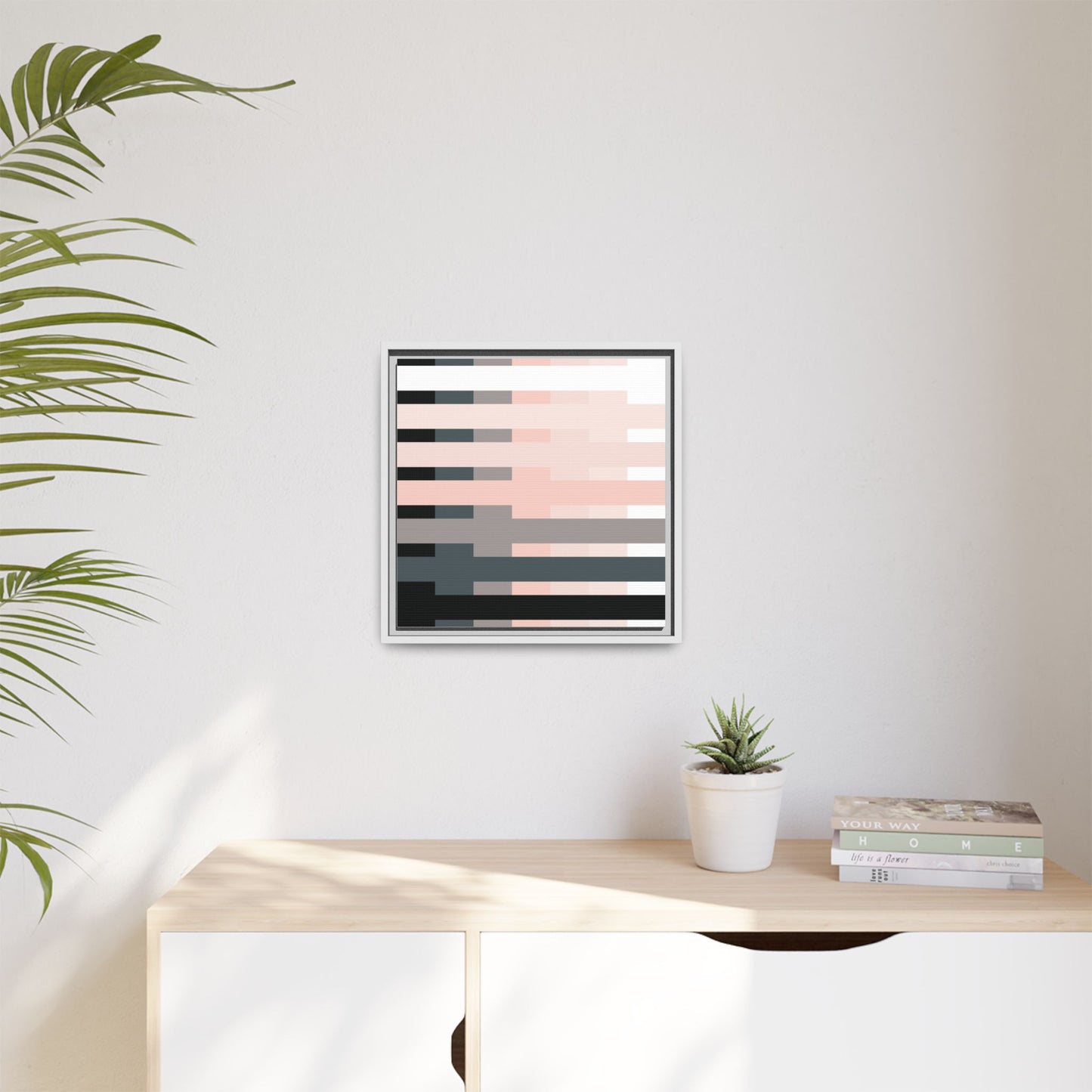 Modern Framed Geometric Canvas Art | Bold Color Meets Clean Framing