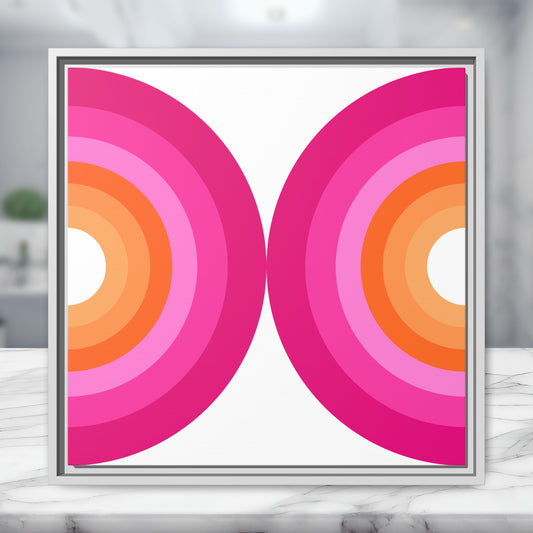 Modern Framed Geometric Canvas Art | Bold Color Meets Clean Framing