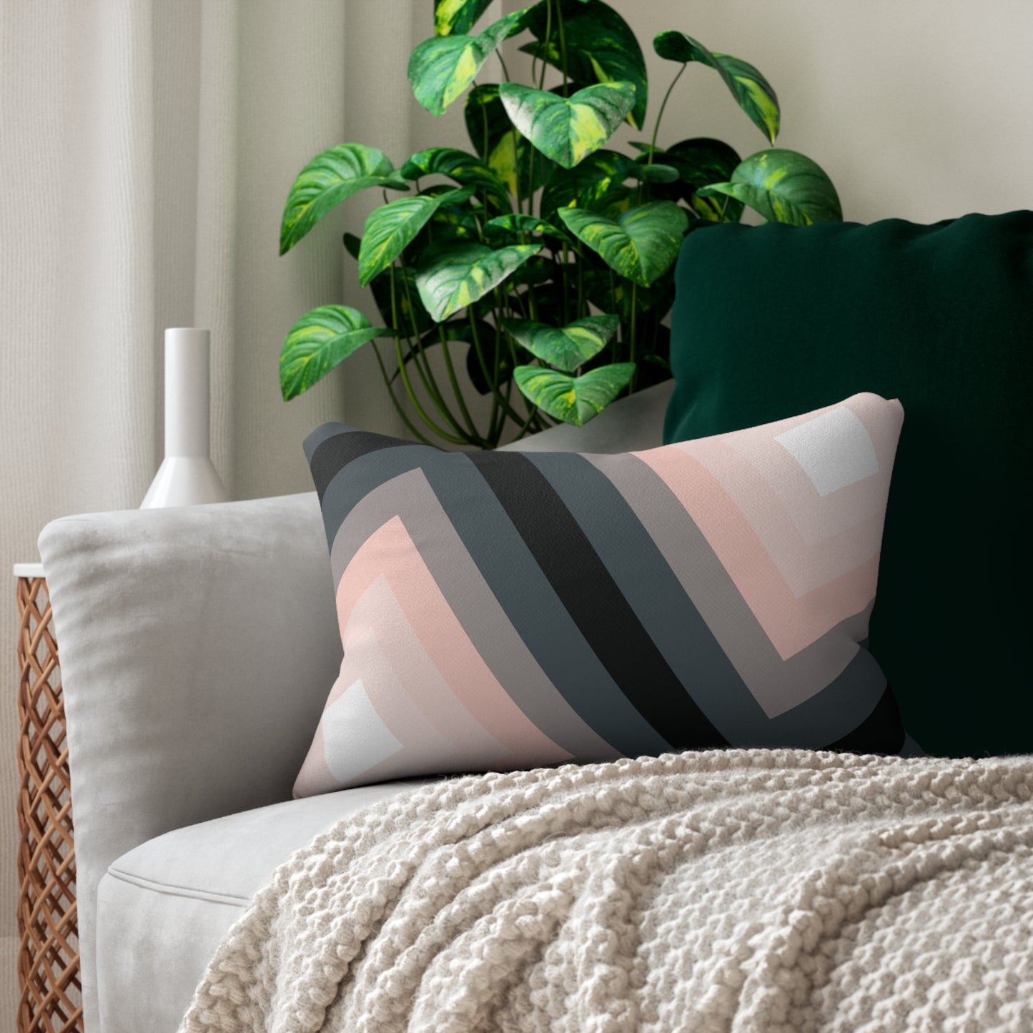 Geometric Lumbar Pillow | Bold Style, Everyday Comfort