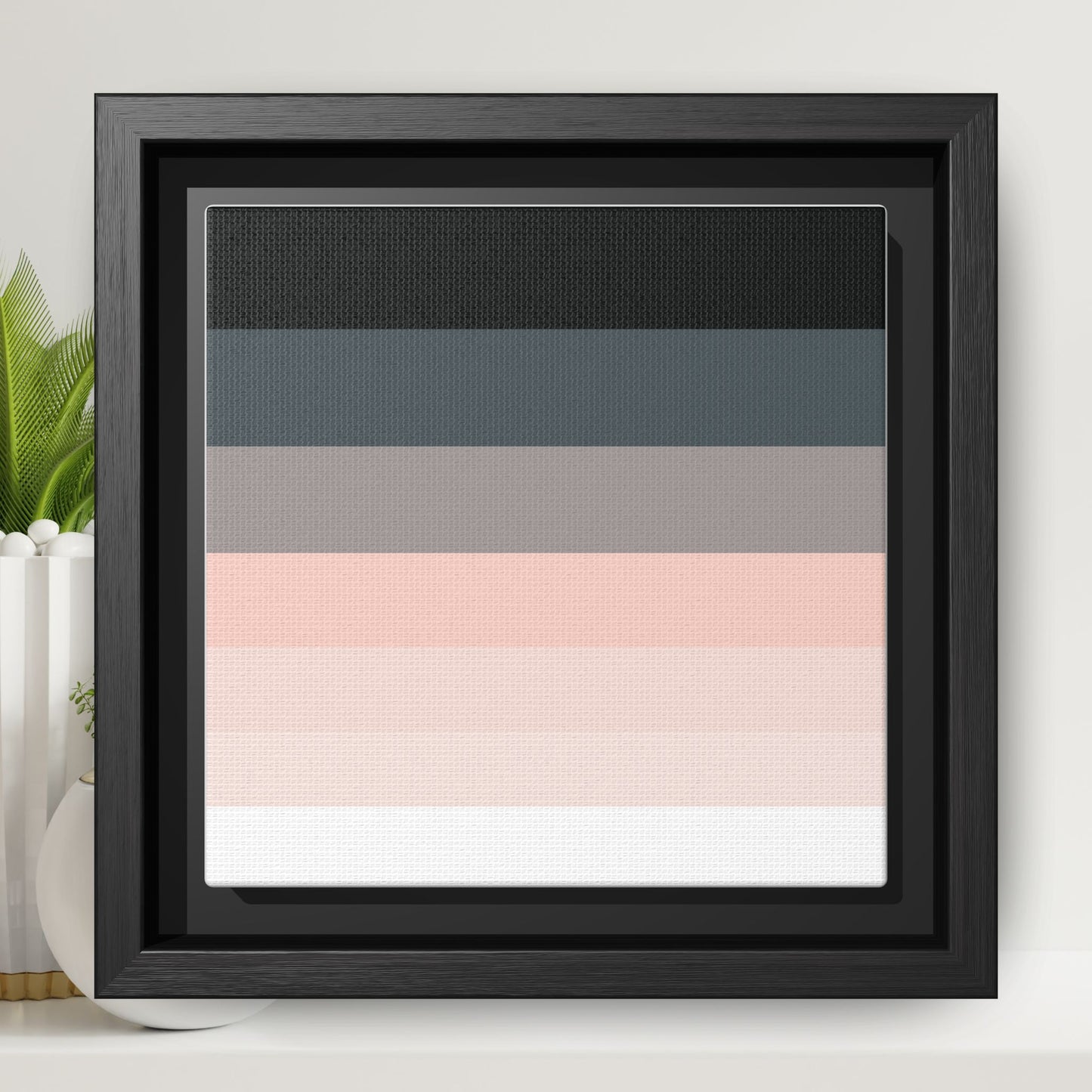 Modern Framed Geometric Canvas Art | Bold Color Meets Clean Framing