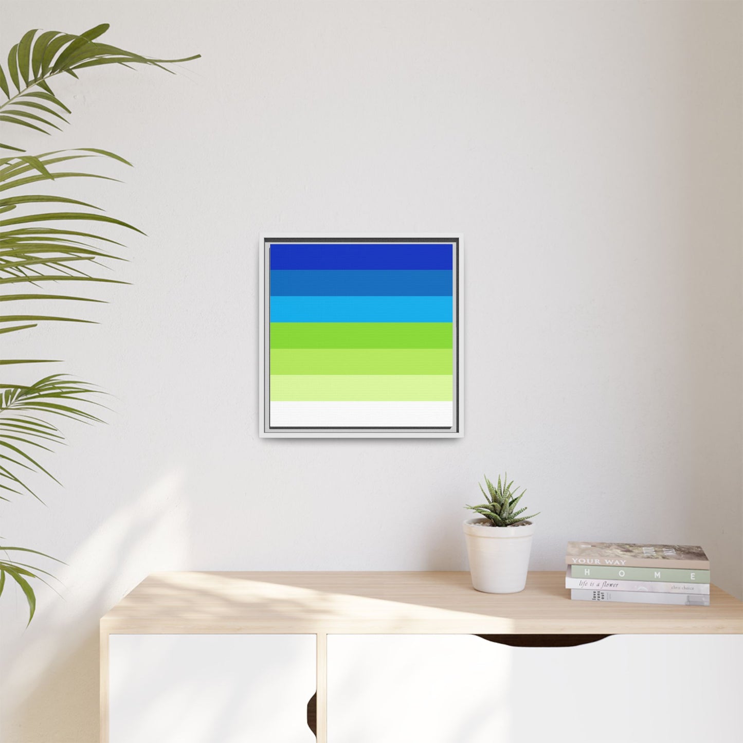 Modern Framed Geometric Canvas Art | Bold Color Meets Clean Framing