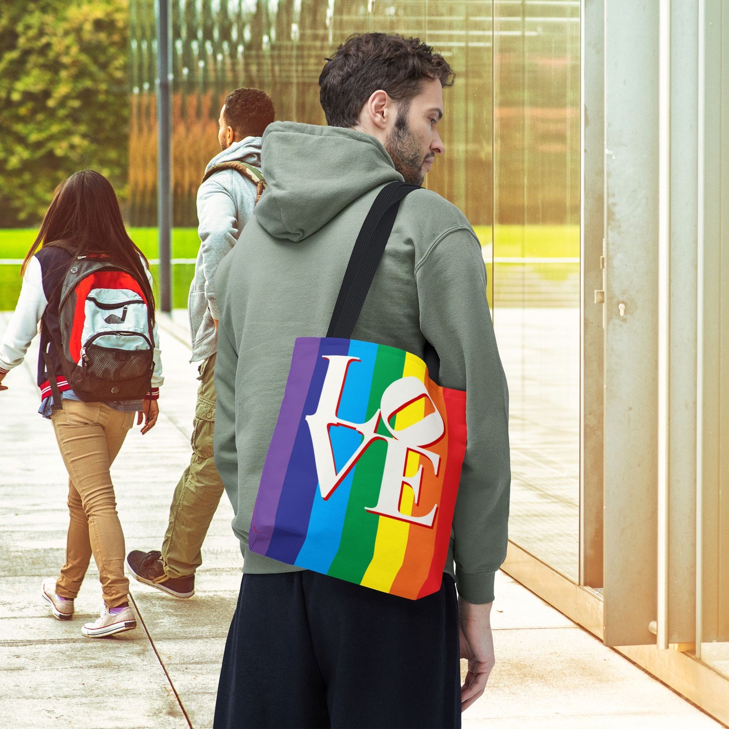 Rainbow LOVE Tote Bag – 3 Size Options | Bright, Bold & Heartfelt