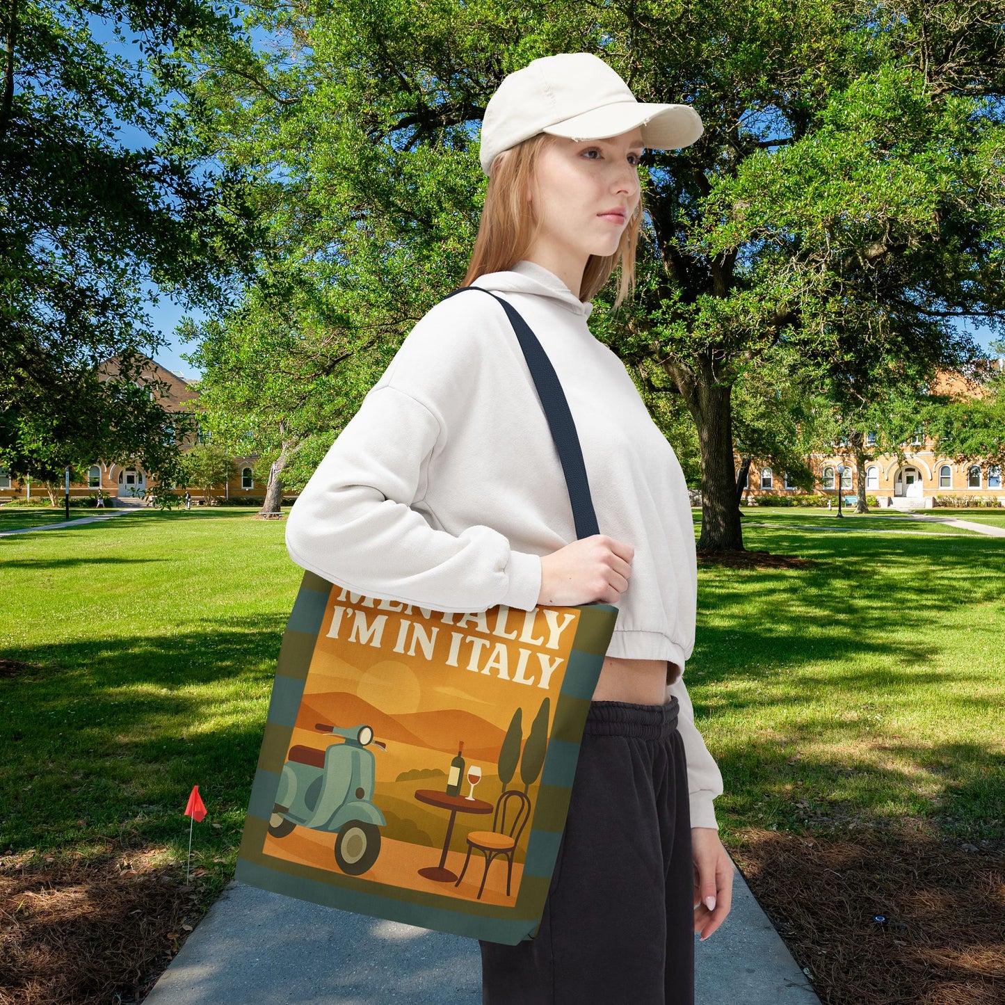 Mentally I’m in Italy Tote Bag– 3 sizes | Playful Wanderlust Companion