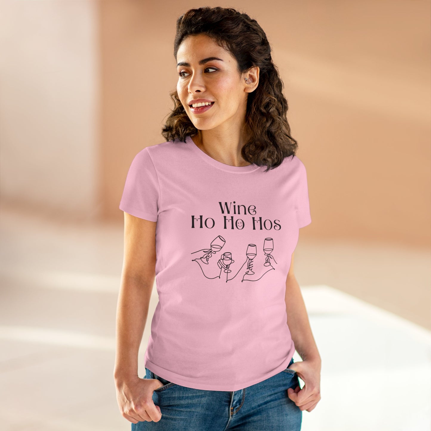 Funny Wine T-Shirt for Women | Wine Ho Ho Hos Tee