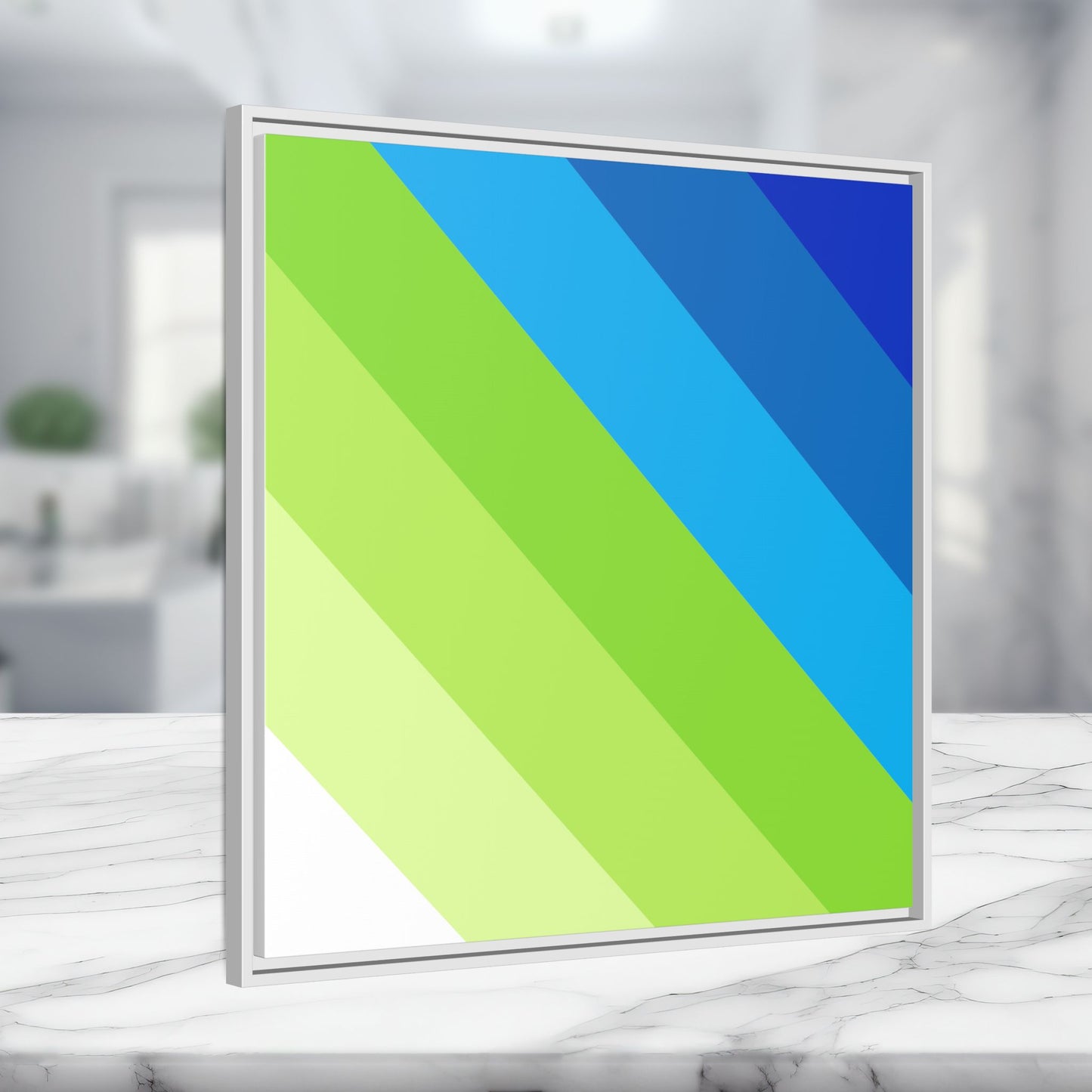 Modern Framed Geometric Canvas Art | Bold Color Meets Clean Framing