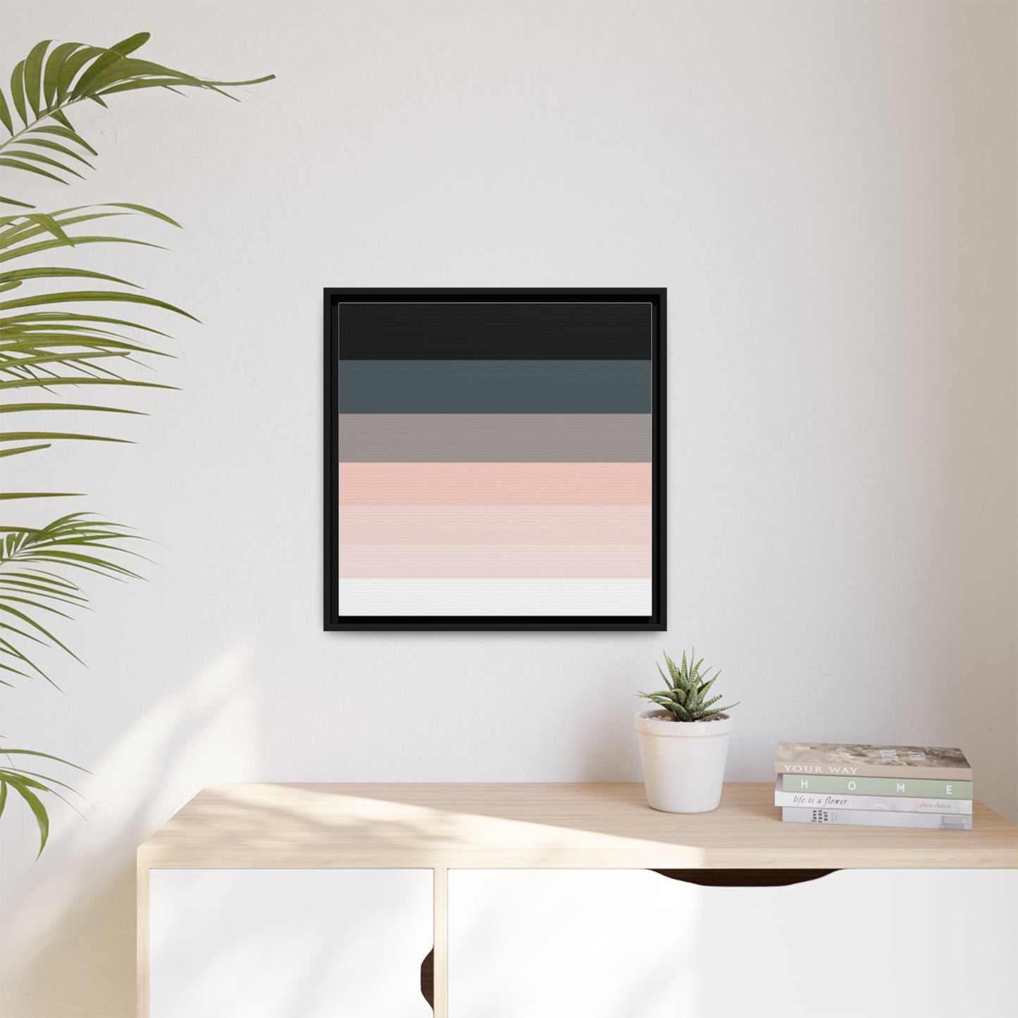 Modern Framed Geometric Canvas Art | Bold Color Meets Clean Framing