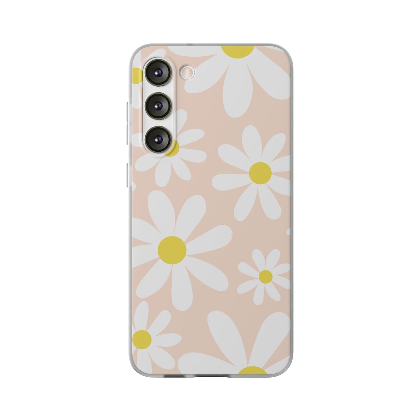 Phone Cases - Blush Daisy Pattern Flexi Cases