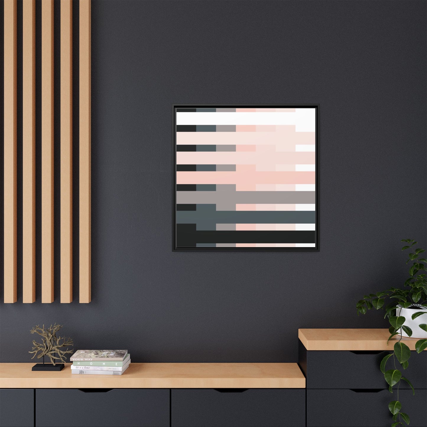 Modern Framed Geometric Canvas Art | Bold Color Meets Clean Framing