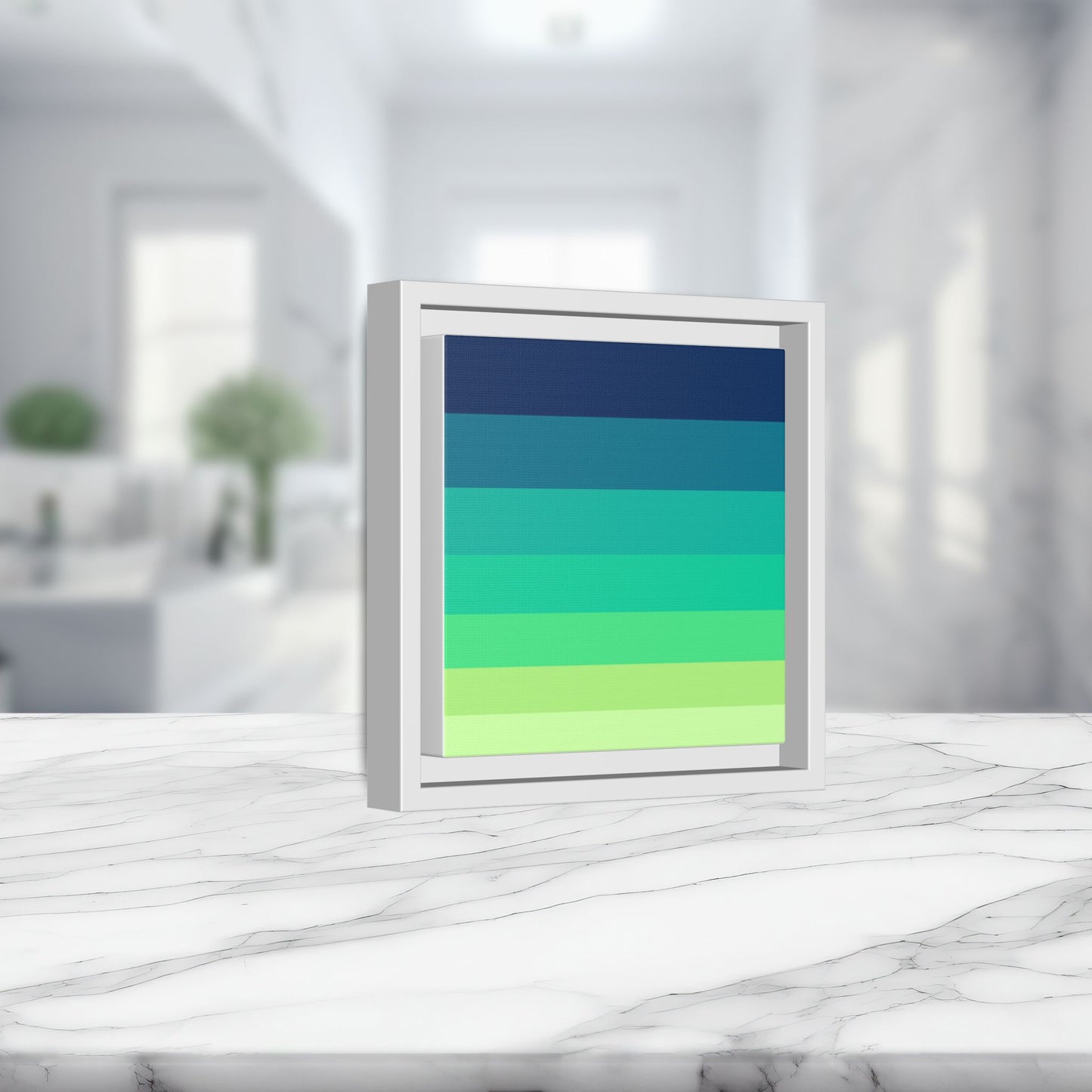 Modern Framed Geometric Canvas Art | Bold Color Meets Clean Framing