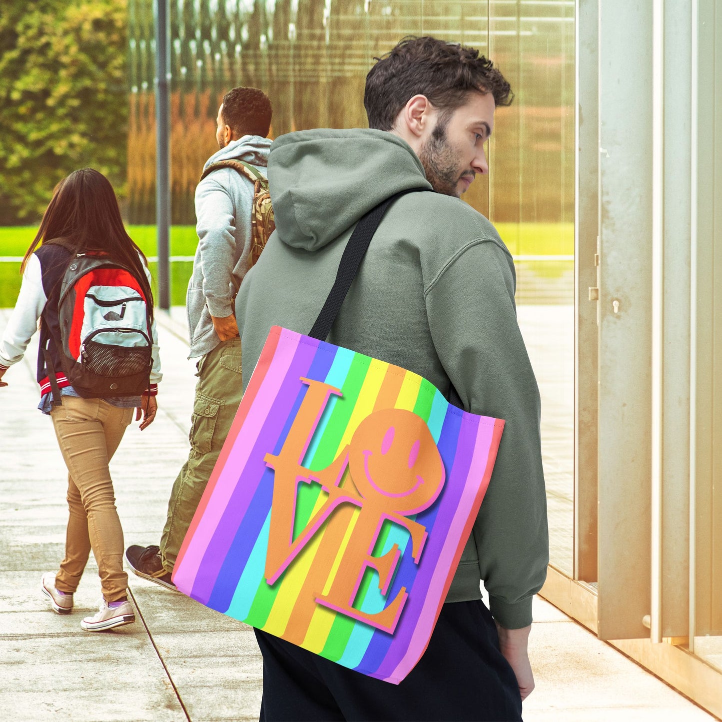 Pastel Stripe LOVE Tote Bag | Sweet, Bold & Made in 3 Sizes