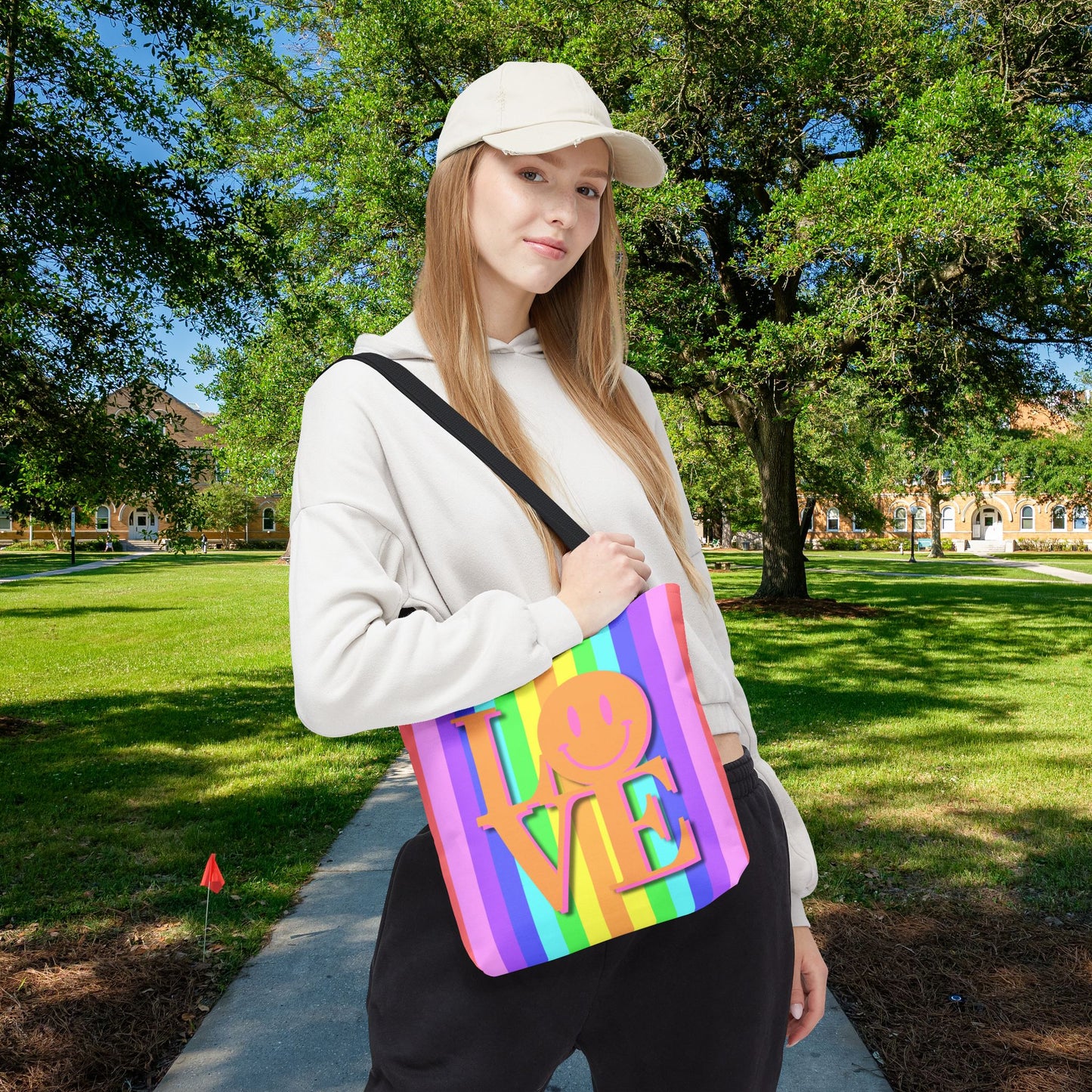 Pastel Stripe LOVE Tote Bag | Sweet, Bold & Made in 3 Sizes