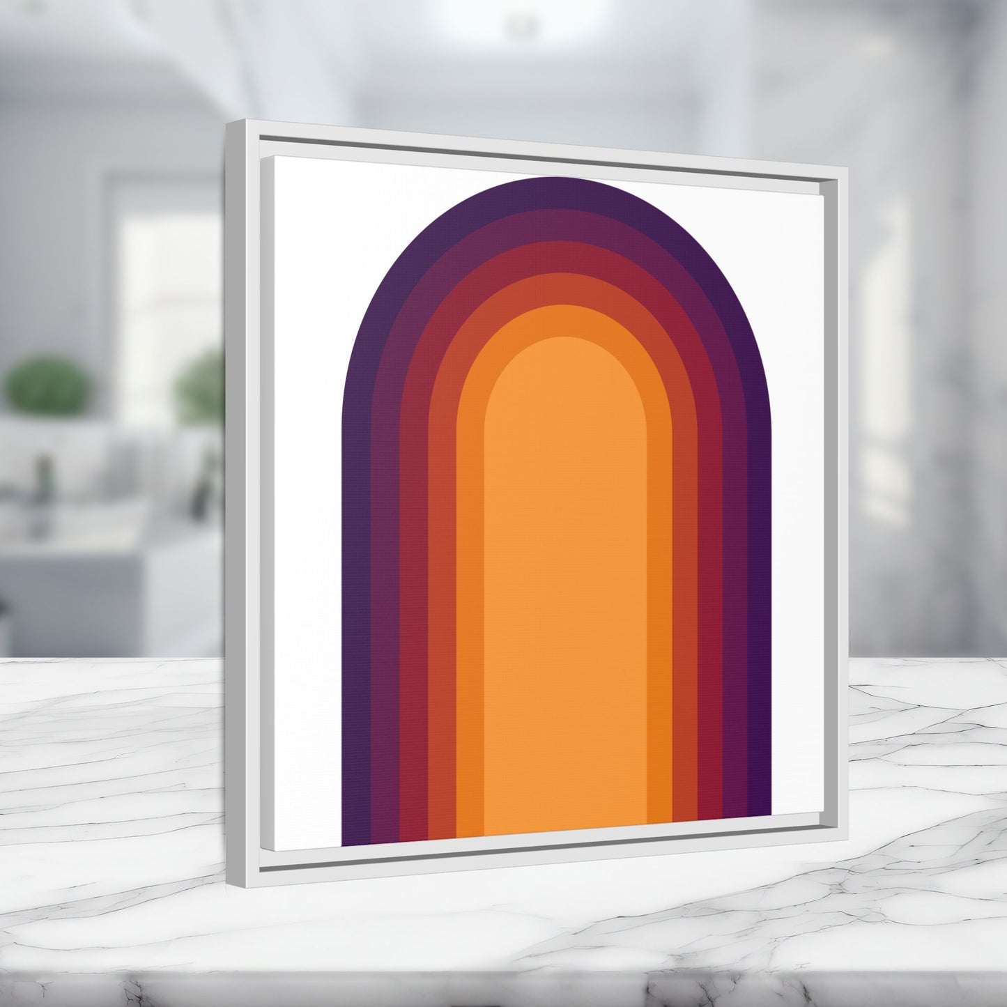 Modern Framed Geometric Canvas Art | Bold Color Meets Clean Framing