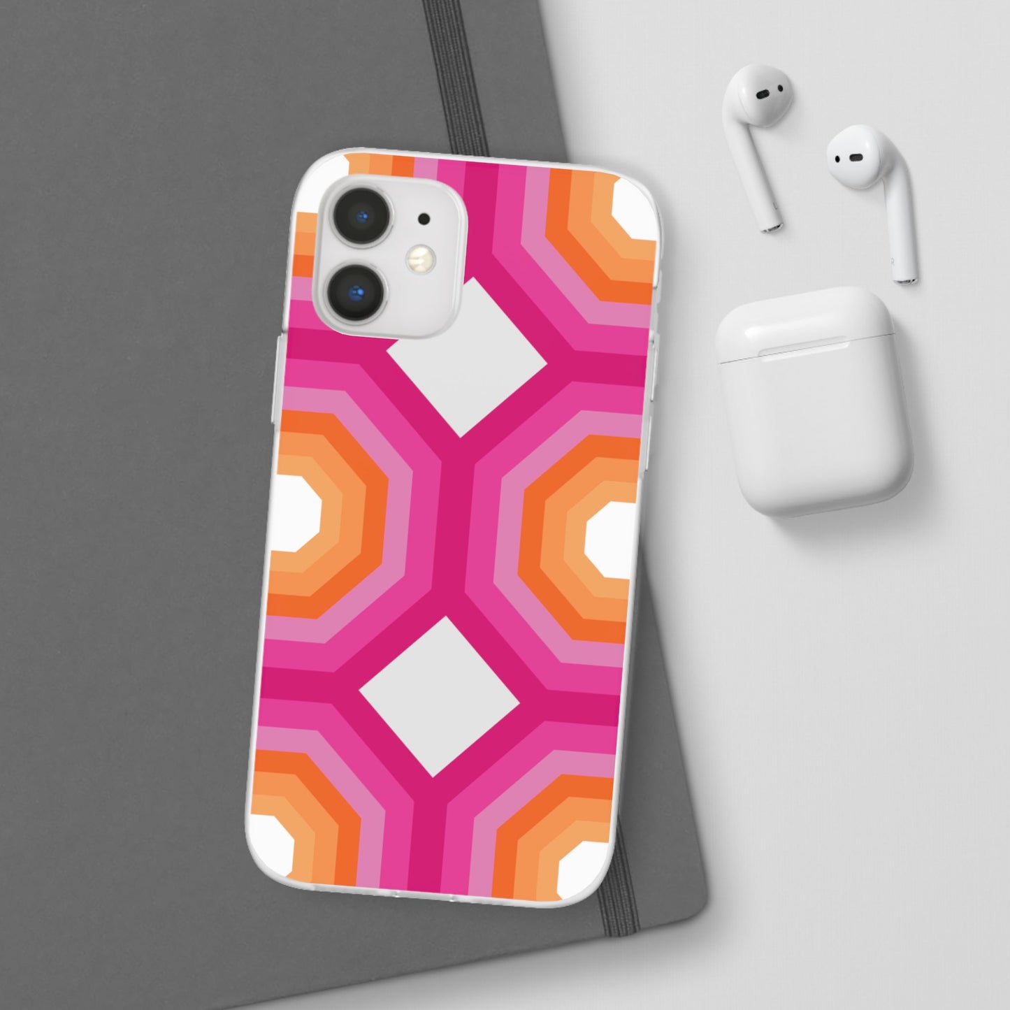 Stylish Geometric Phone Case, Flexible Phone Cover, Unique Modern Design, Perfect Gift, Trendy Accessory, Eco-Friendly Case