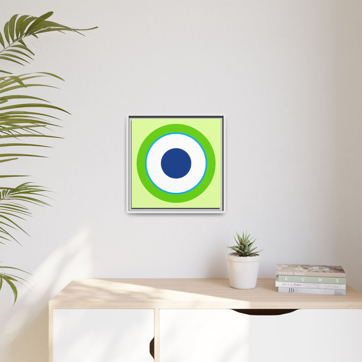 Modern Framed Geometric Canvas Art | Bold Color Meets Clean Framing