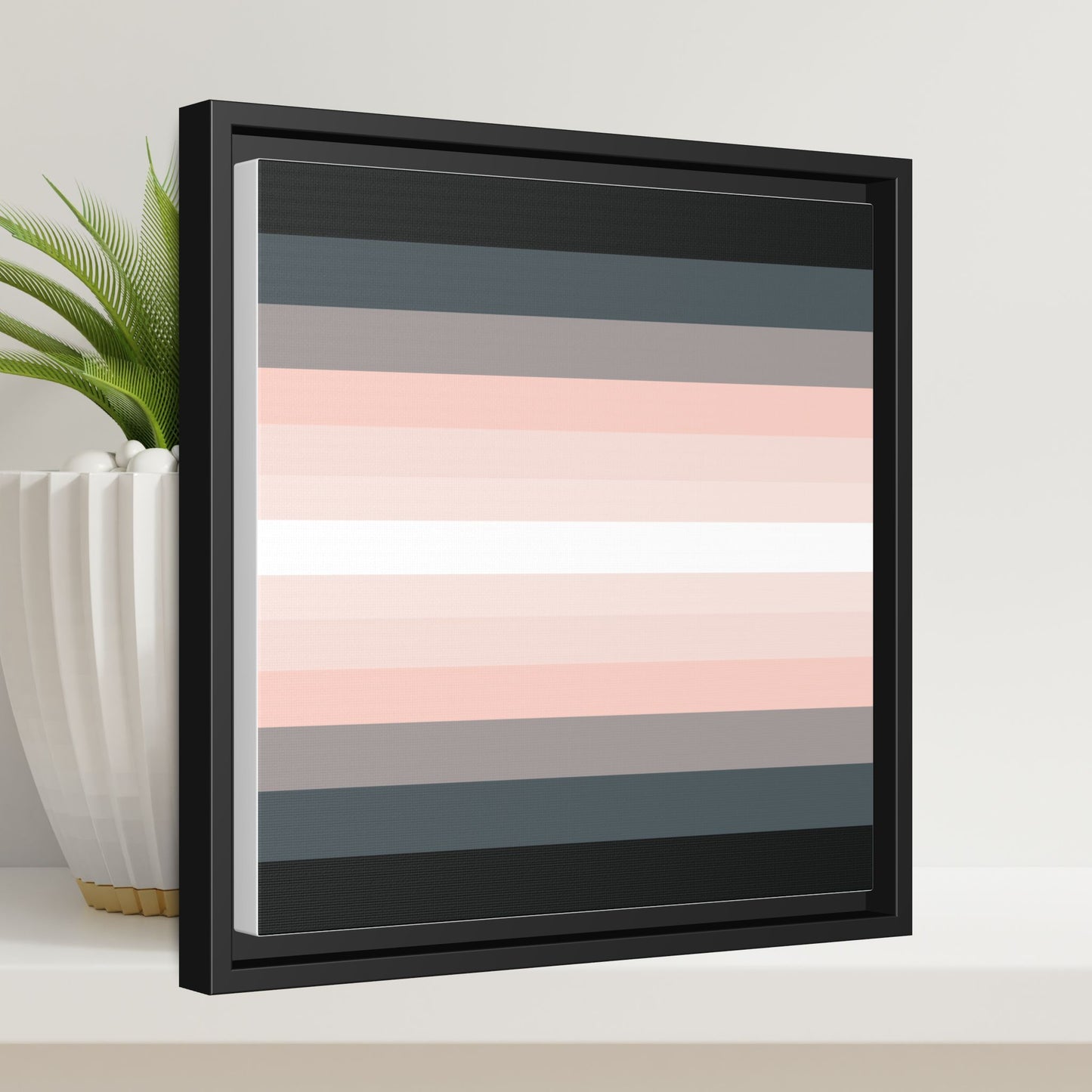 Modern Framed Geometric Canvas Art | Bold Color Meets Clean Framing