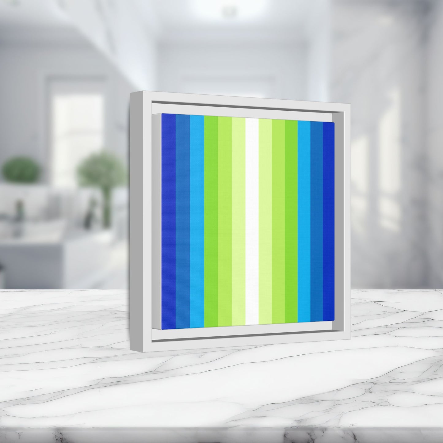 Modern Framed Geometric Canvas Art | Bold Color Meets Clean Framing