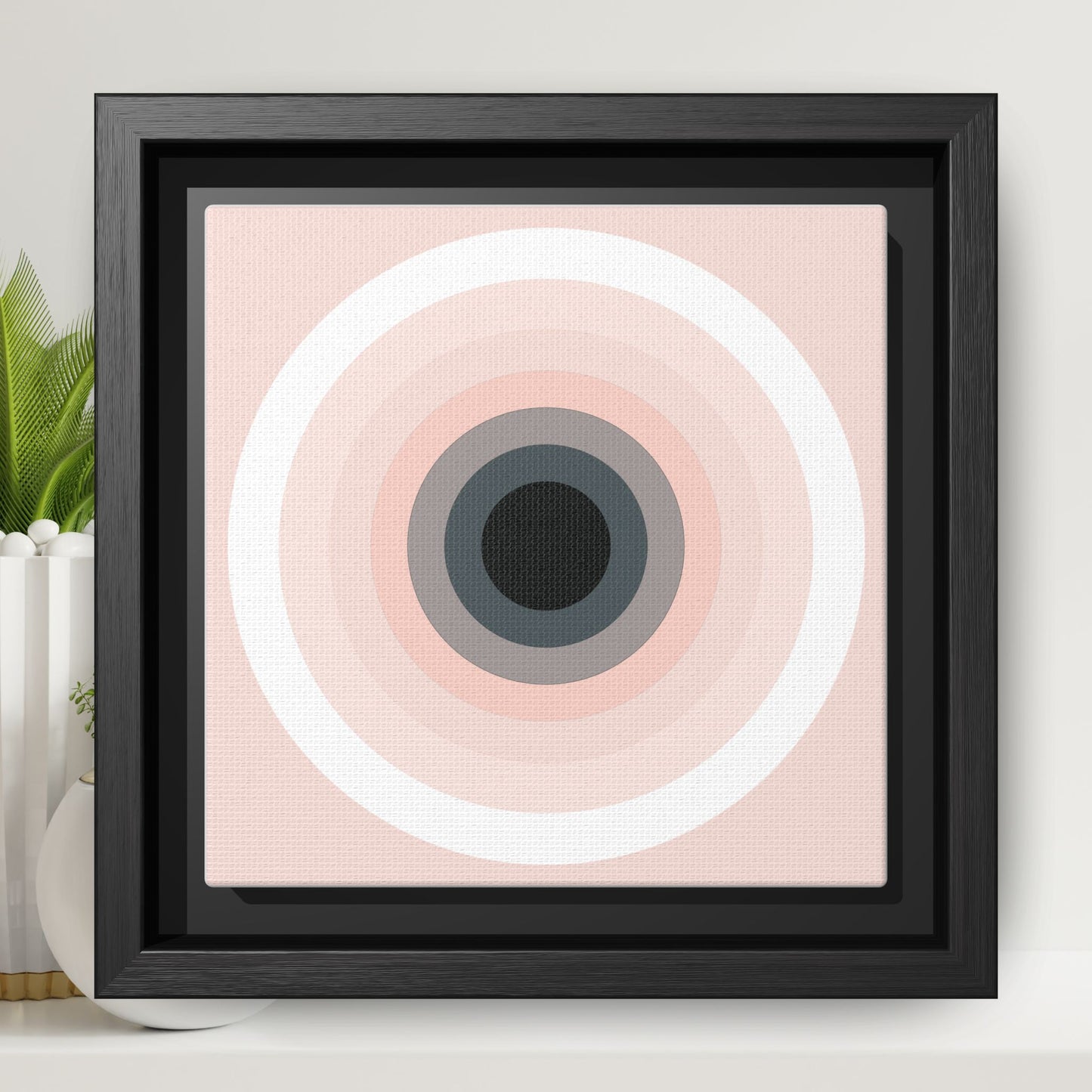 Modern Framed Geometric Canvas Art | Bold Color Meets Clean Framing