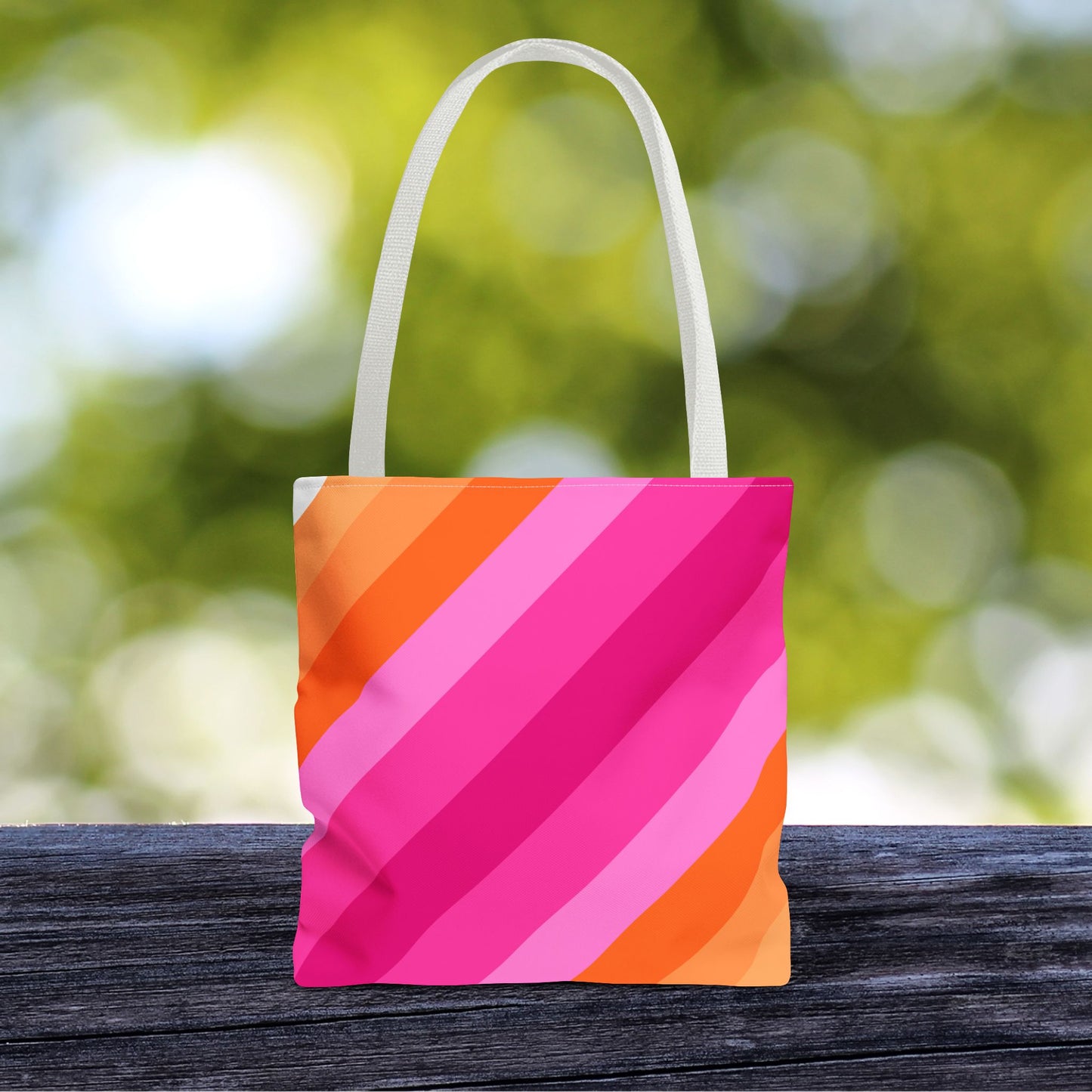 Geometric Art Tote Bag – 3 sizes | Bold lines. Vivid color. Retro with a modern twist.