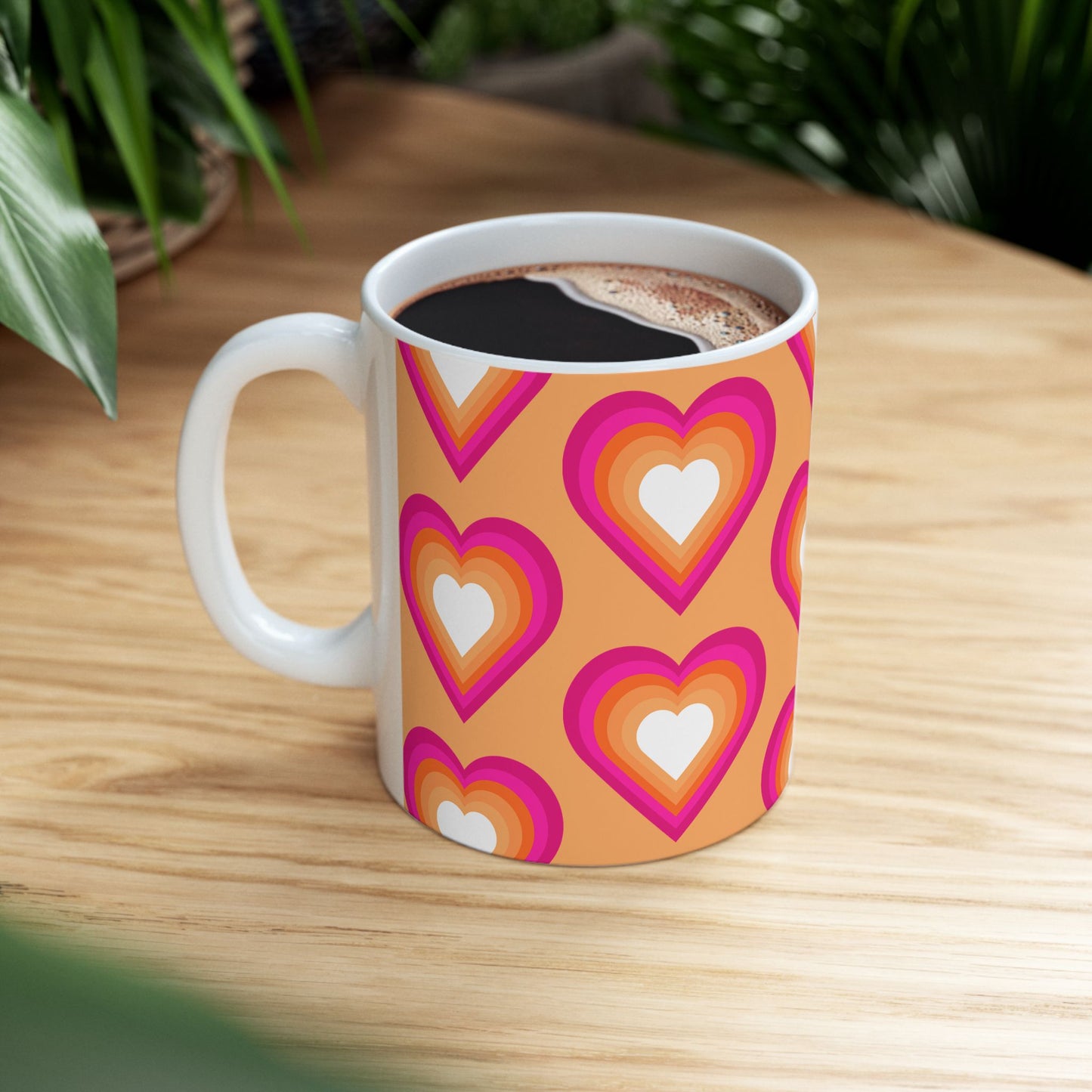 Geo Art Heart Mug – Bold Color, Daily Joy