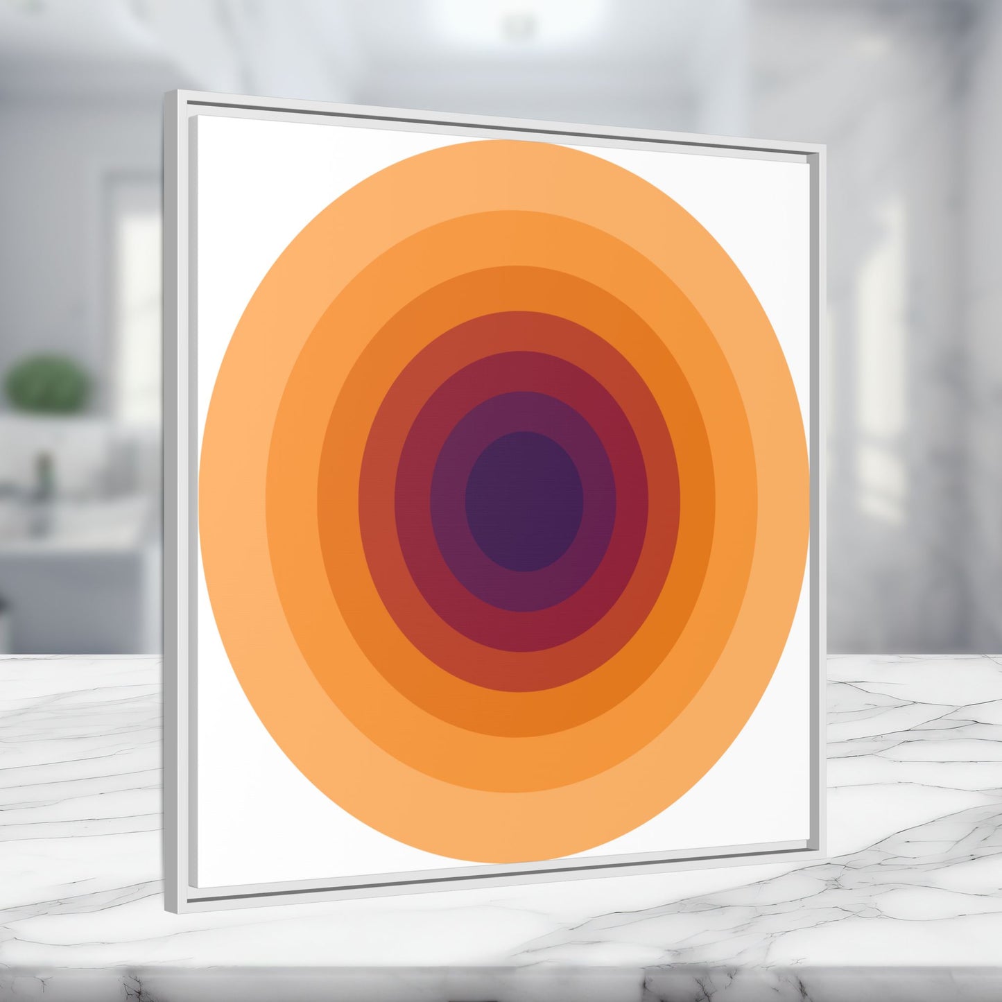 Modern Framed Geometric Canvas Art | Bold Color Meets Clean Framing