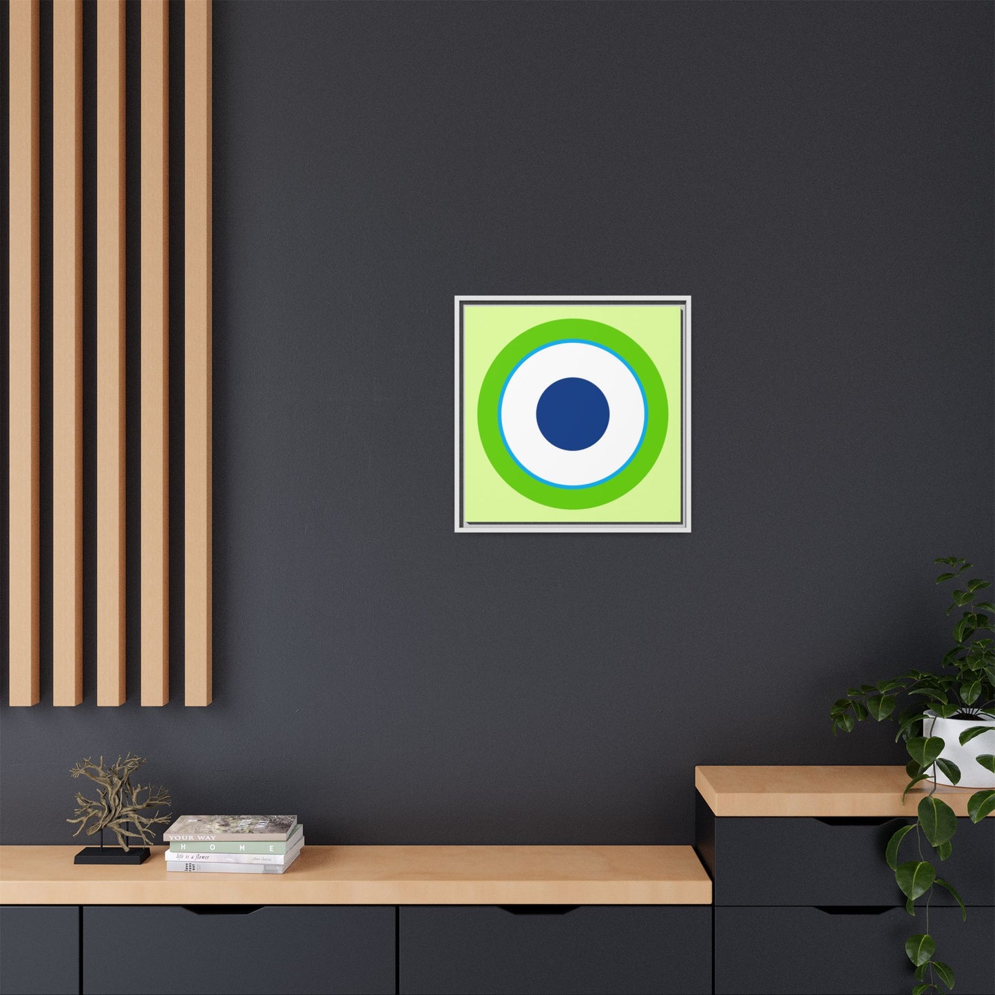 Modern Framed Geometric Canvas Art | Bold Color Meets Clean Framing