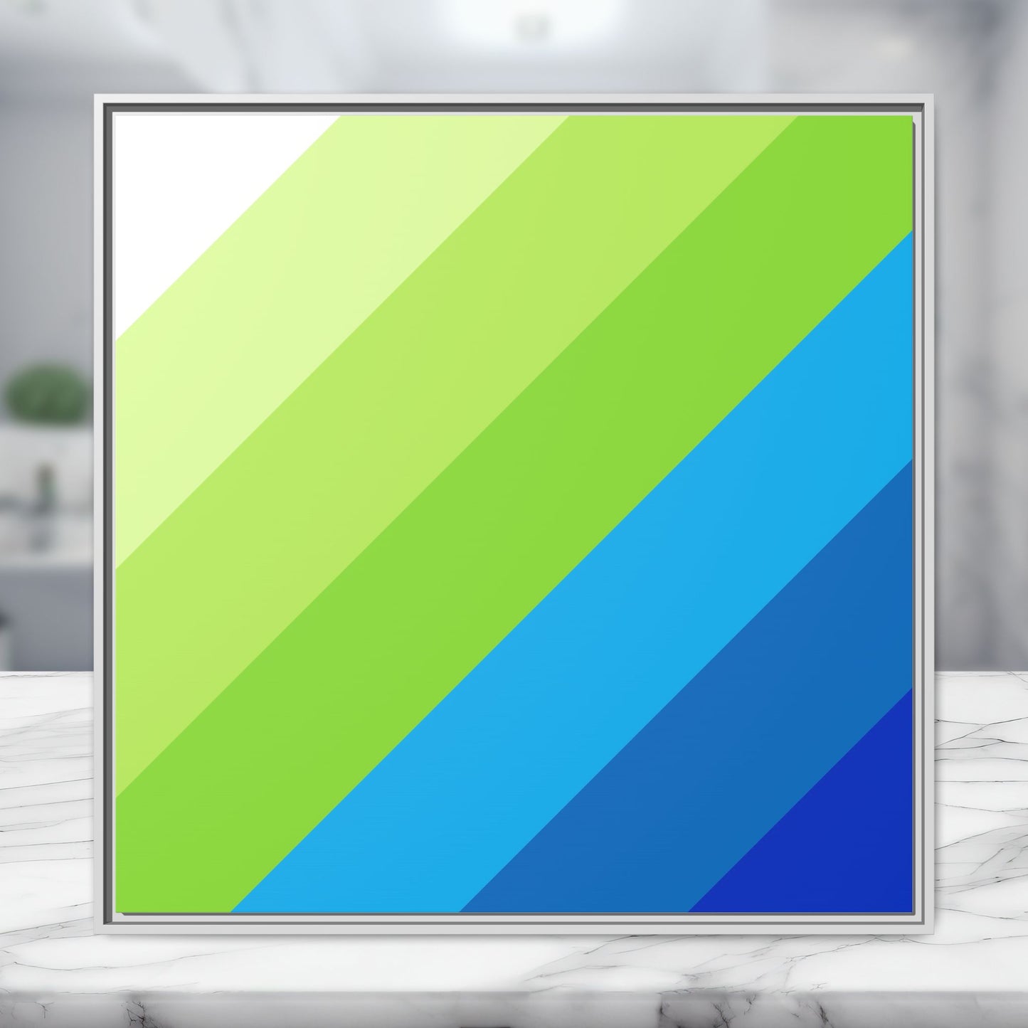 Modern Framed Geometric Canvas Art | Bold Color Meets Clean Framing