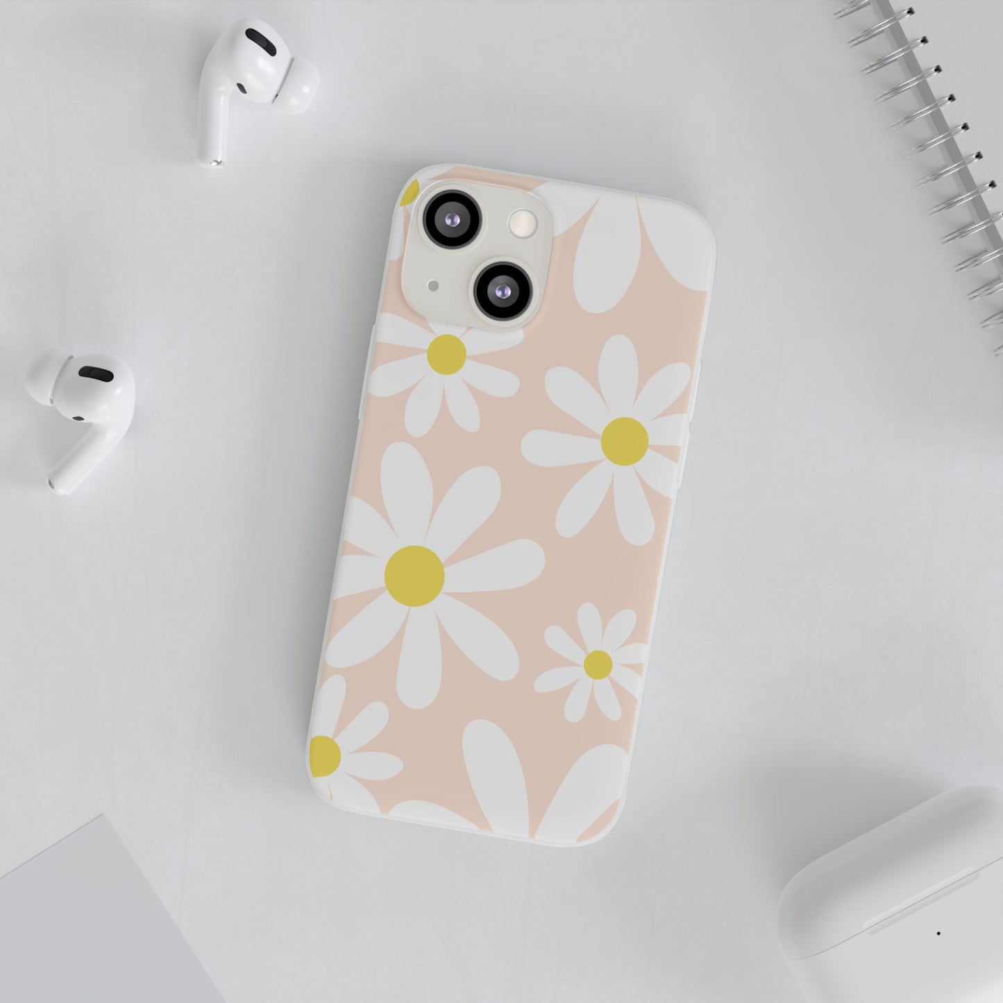 Phone Cases - Blush Daisy Pattern Flexi Cases