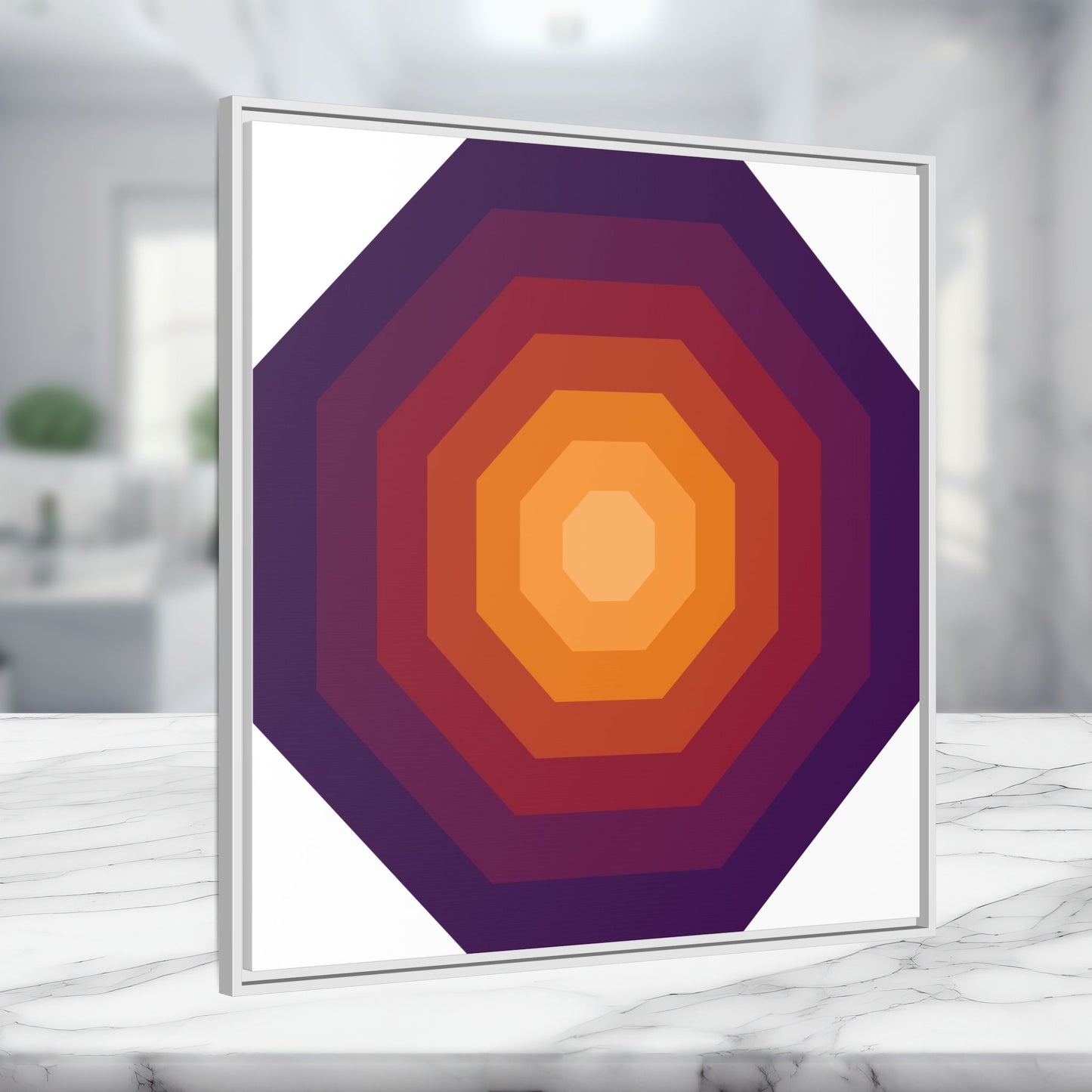 Modern Framed Geometric Canvas Art | Bold Color Meets Clean Framing