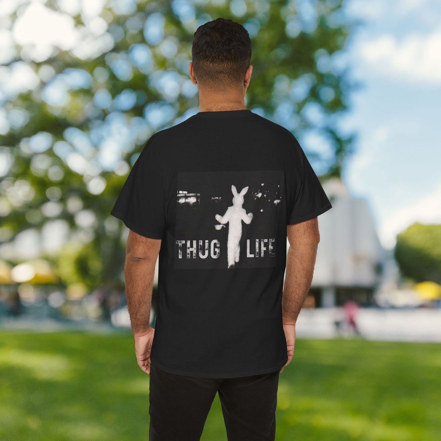 Funny Thug Life 2 Bunny Graphic Tee - Unisex Cotton T-Shirt, Bold Soft Design