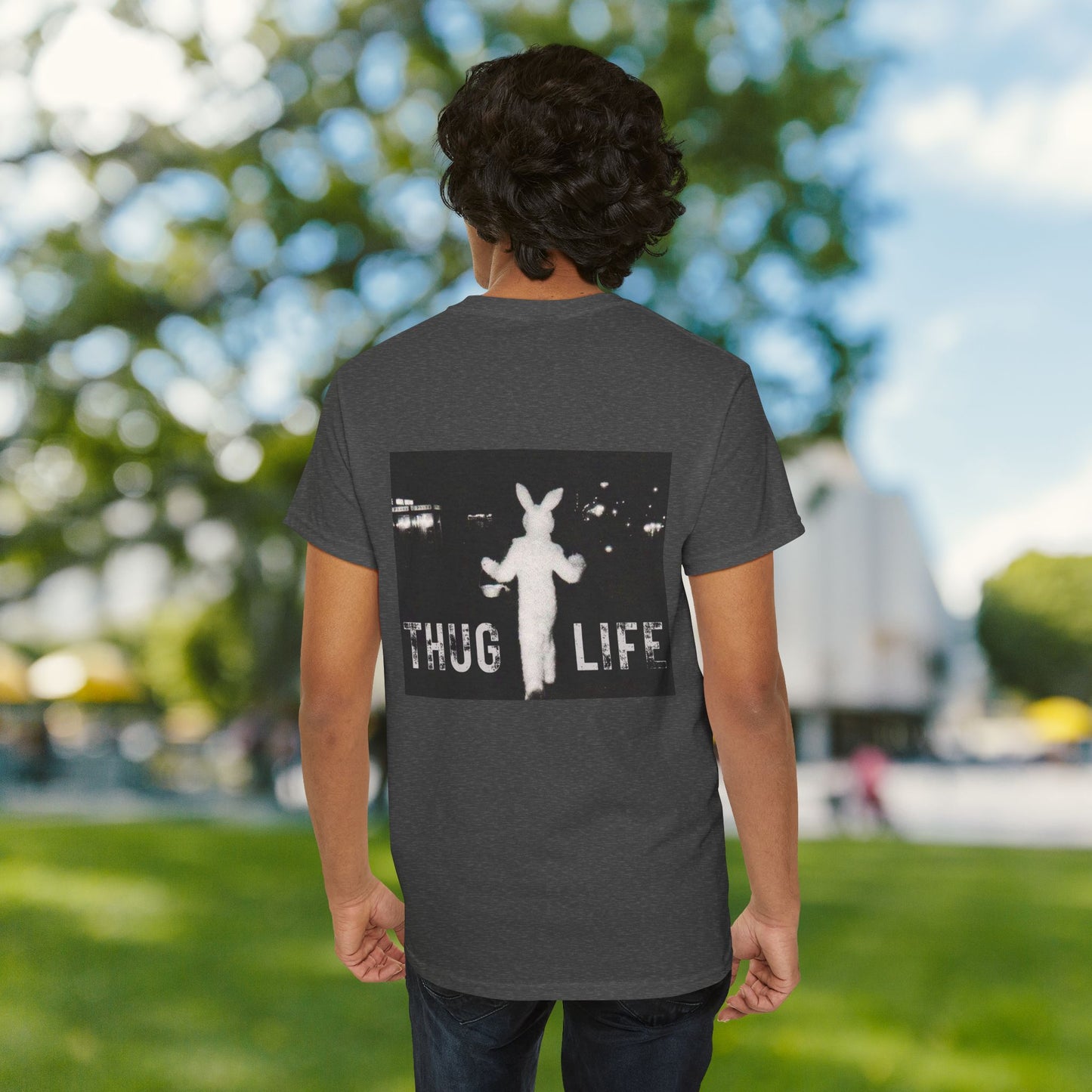 Funny Thug Life 2 Bunny Graphic Tee - Unisex Cotton T-Shirt, Bold Soft Design