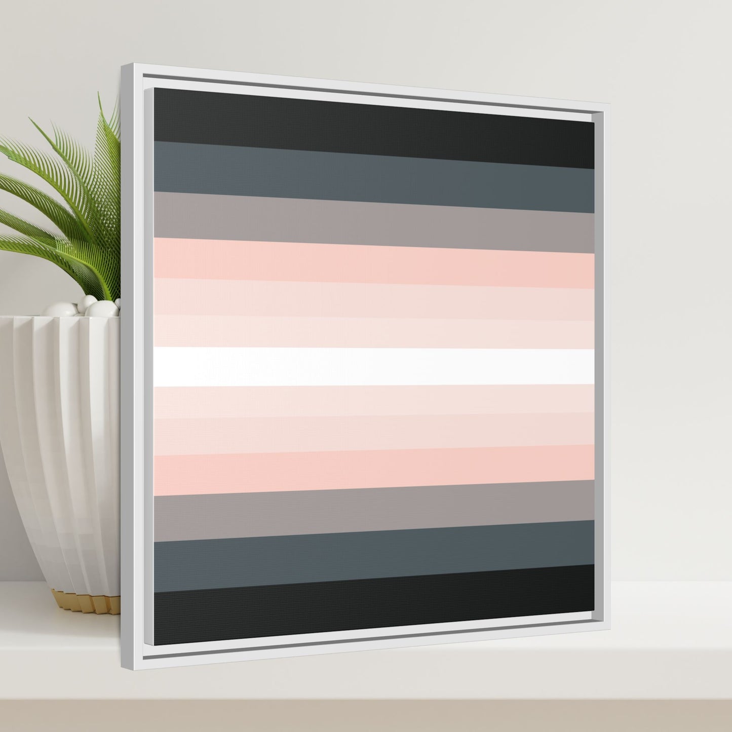 Modern Framed Geometric Canvas Art | Bold Color Meets Clean Framing