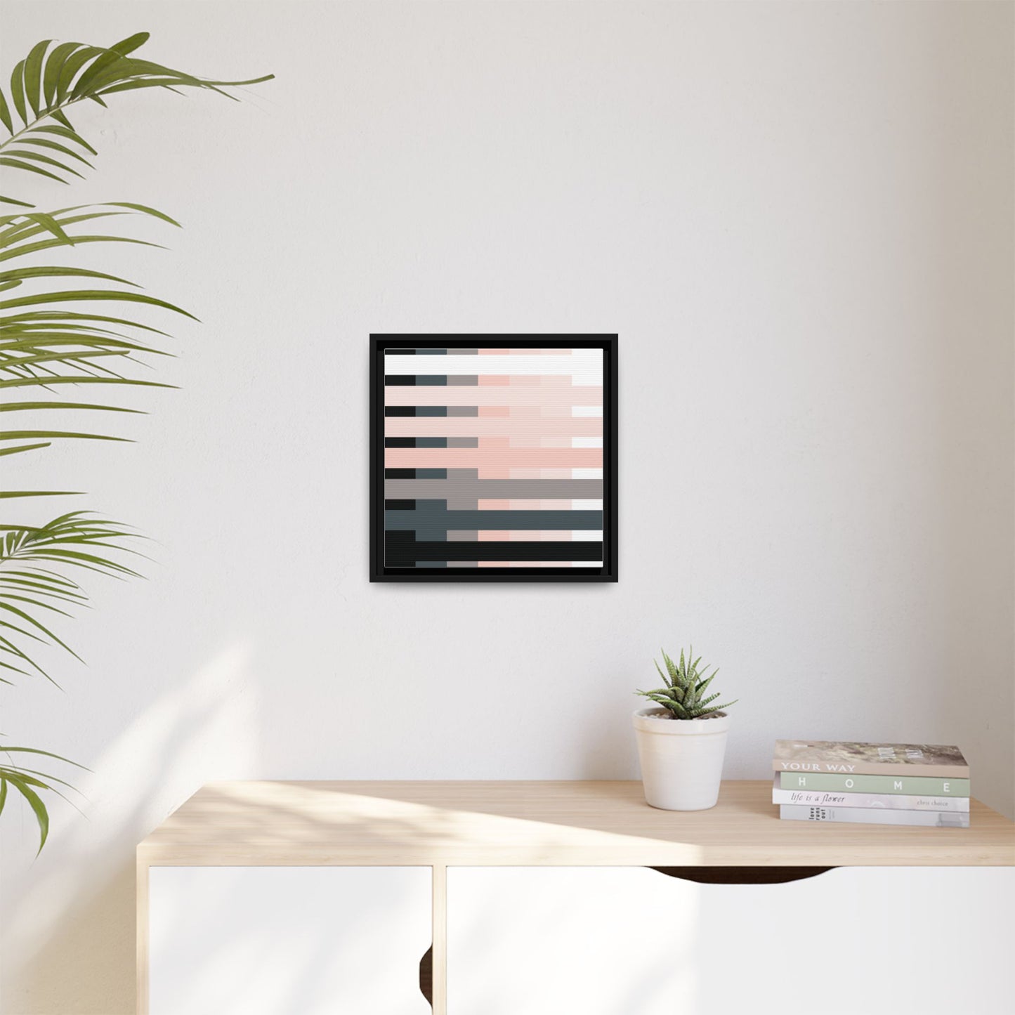 Modern Framed Geometric Canvas Art | Bold Color Meets Clean Framing