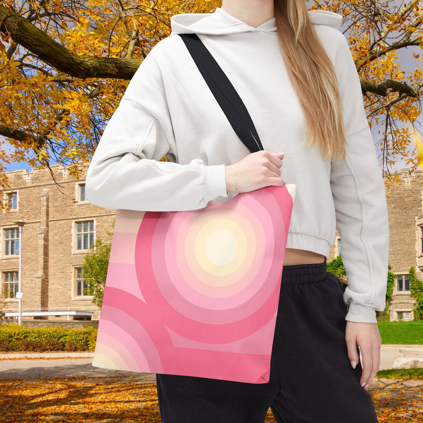 Geo Art Tote Bag – 3 sizes | Bold lines. Vivid color. Retro with a modern twist.