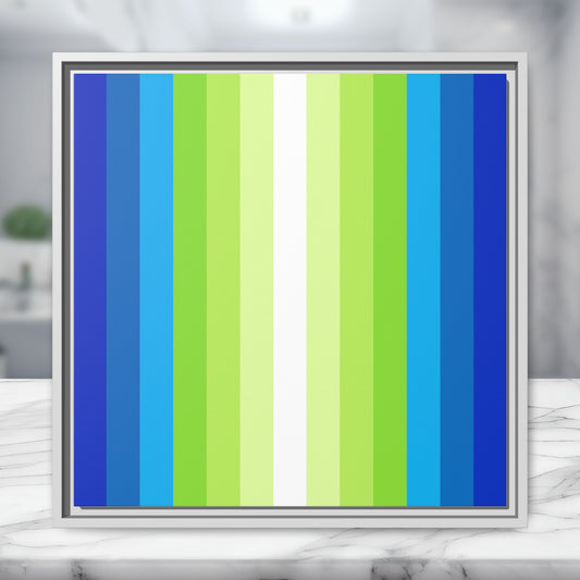 Modern Framed Geometric Canvas Art | Bold Color Meets Clean Framing