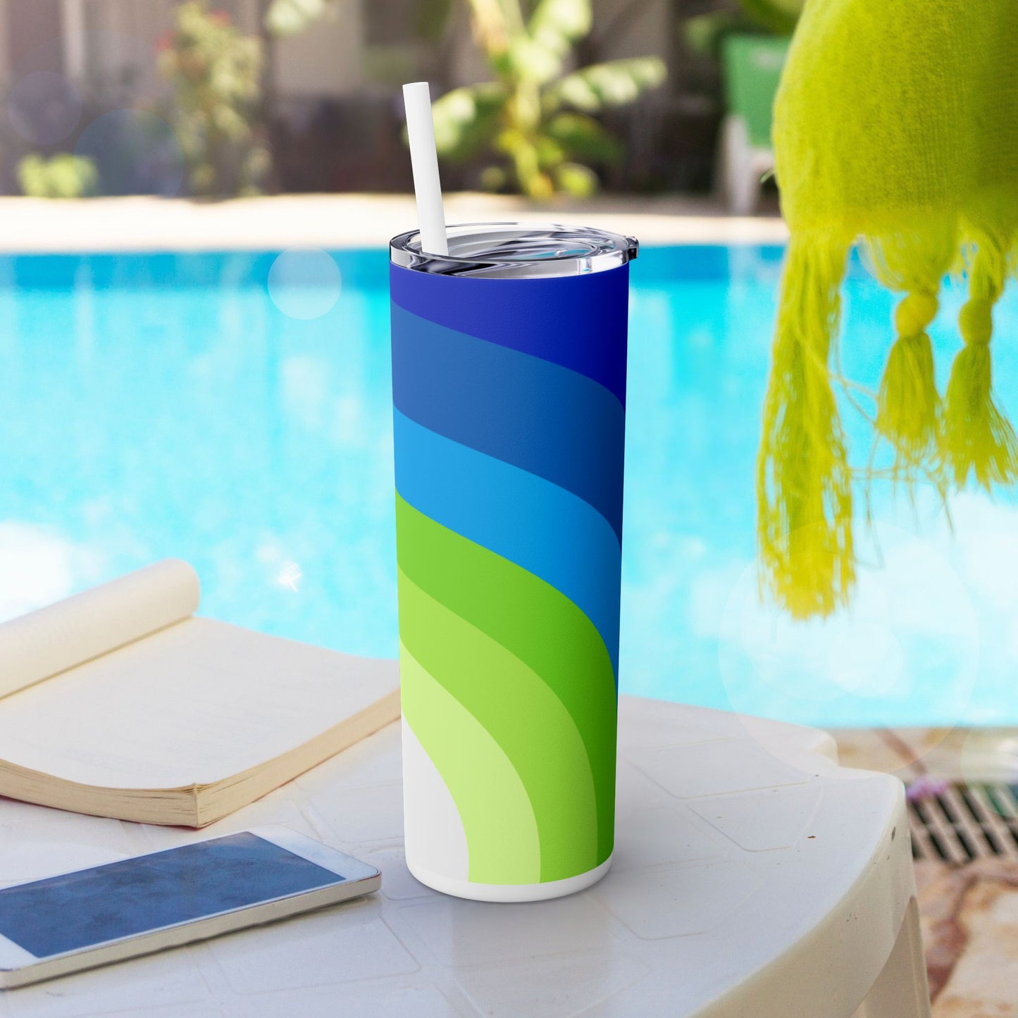 Vibrant. Versatile. Totally Sippable. – 20 oz Skinny Travel Tumbler with Straw