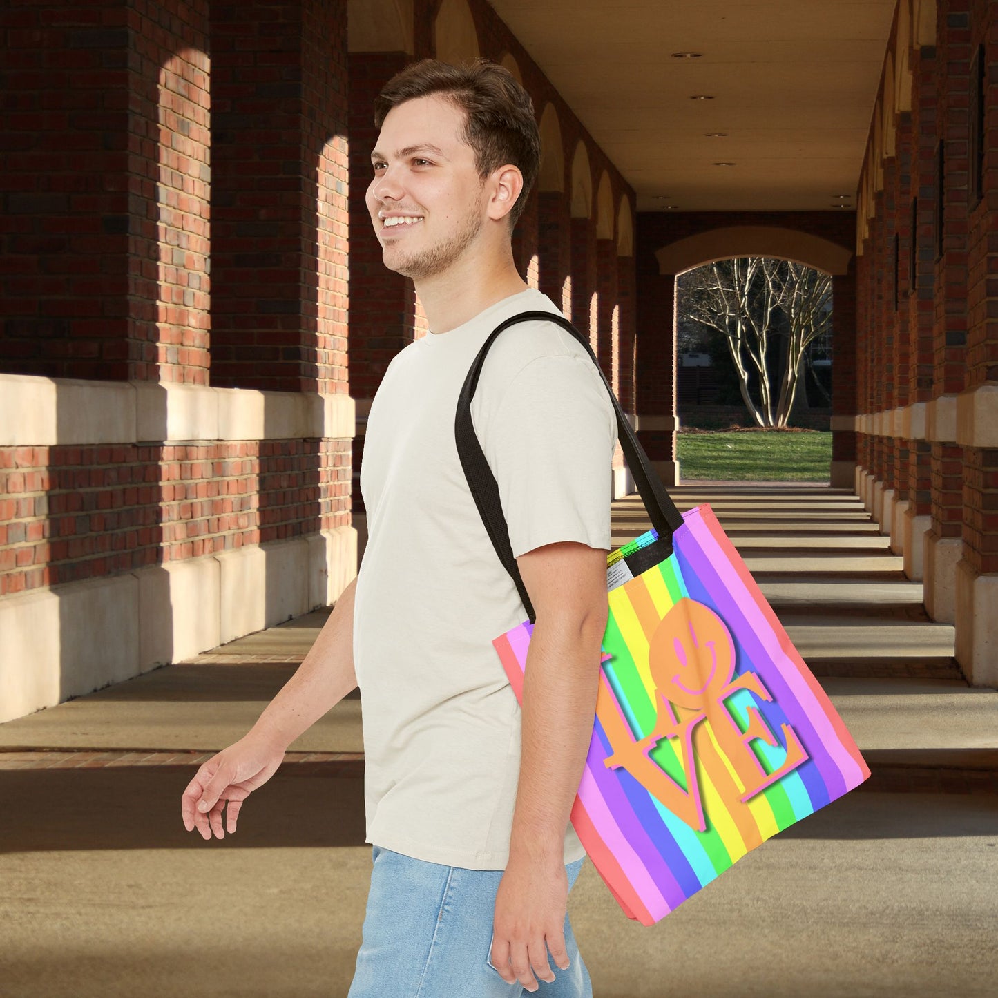 Pastel Stripe LOVE Tote Bag | Sweet, Bold & Made in 3 Sizes