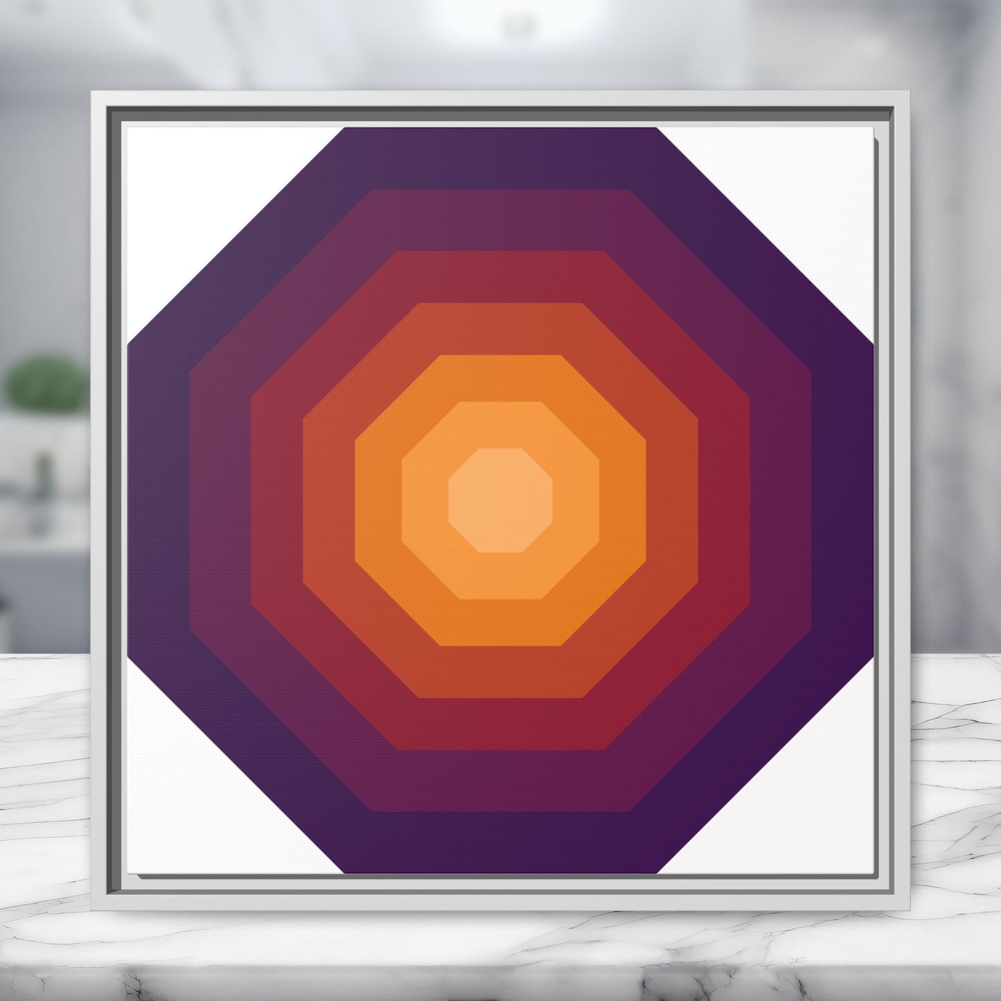 Modern Framed Geometric Canvas Art | Bold Color Meets Clean Framing