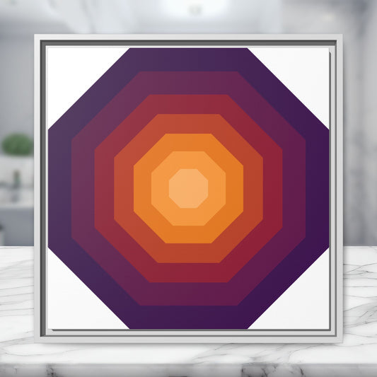Modern Framed Geometric Canvas Art | Bold Color Meets Clean Framing