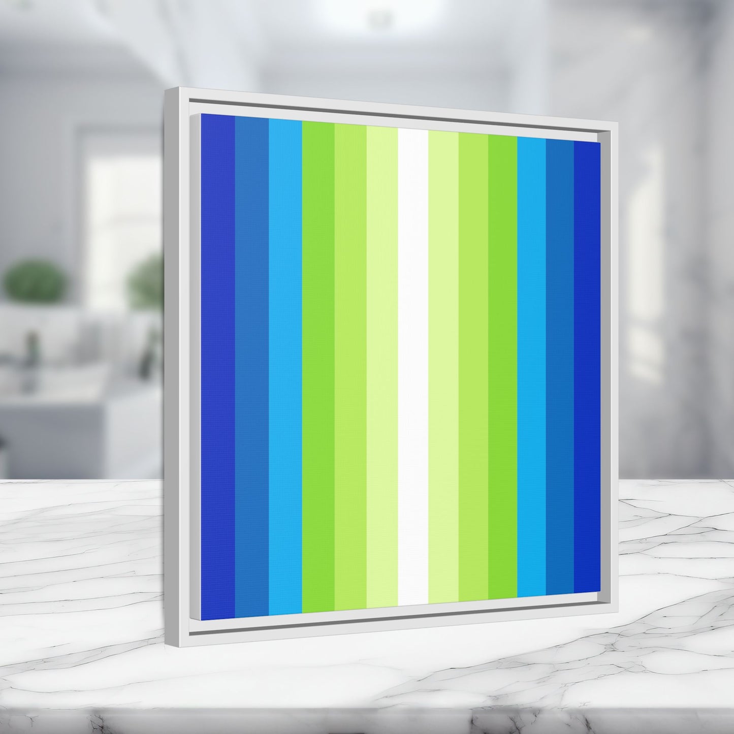 Modern Framed Geometric Canvas Art | Bold Color Meets Clean Framing