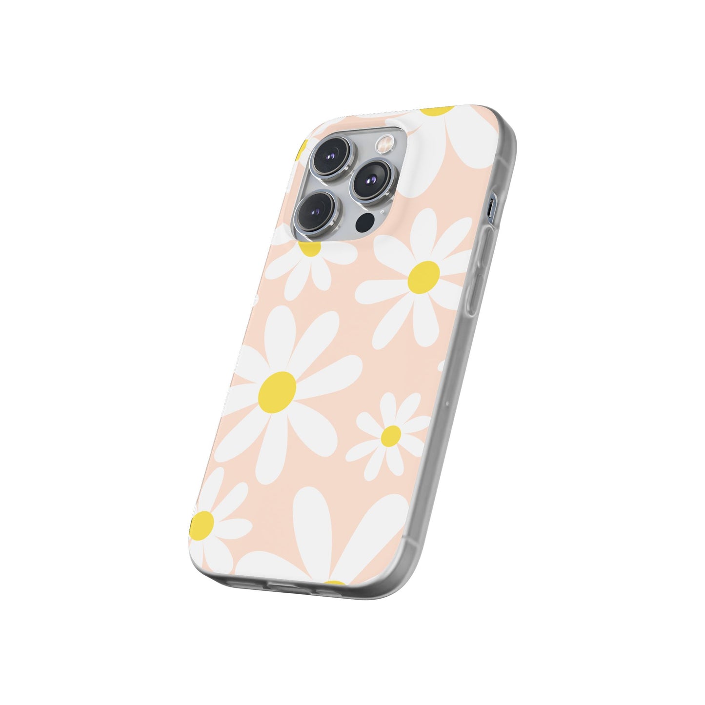 Phone Cases - Blush Daisy Pattern Flexi Cases