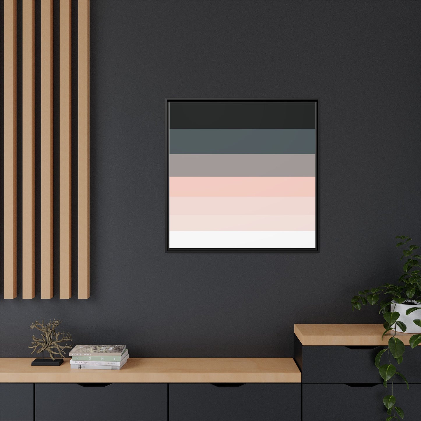 Modern Framed Geometric Canvas Art | Bold Color Meets Clean Framing