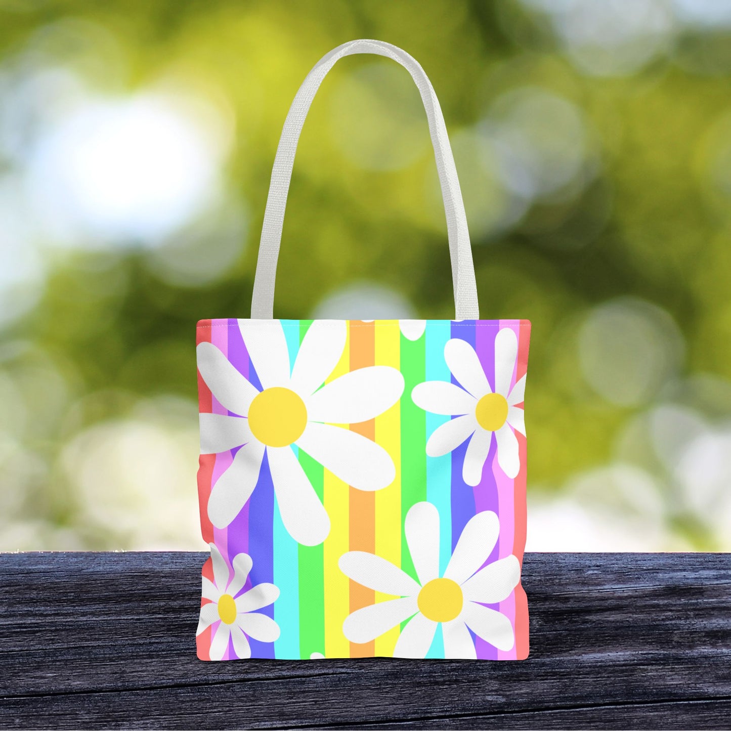 Flower Power Daisy Tote Bag – 3 sizes | Colorful, Cheerful, and Ready to Go