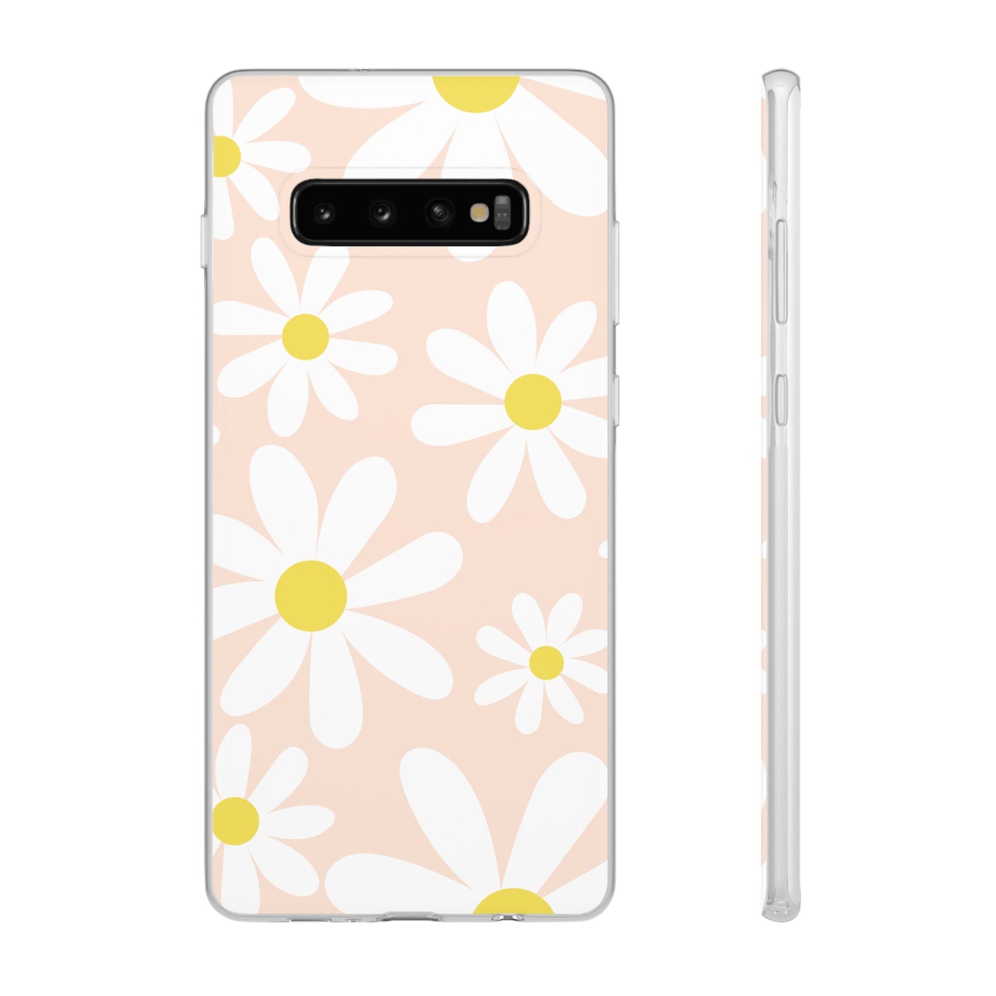 Phone Cases - Blush Daisy Pattern Flexi Cases