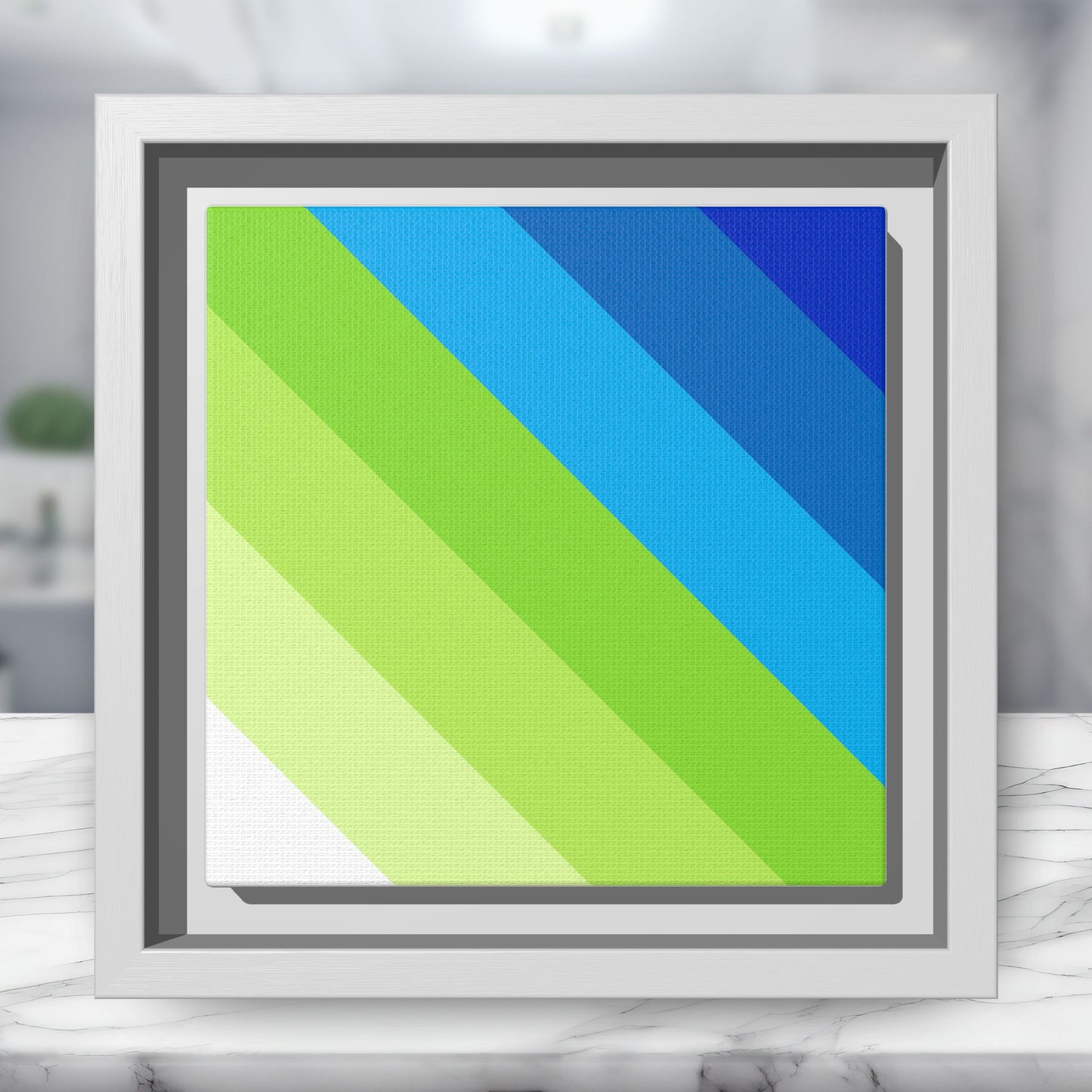 Modern Framed Geometric Canvas Art | Bold Color Meets Clean Framing