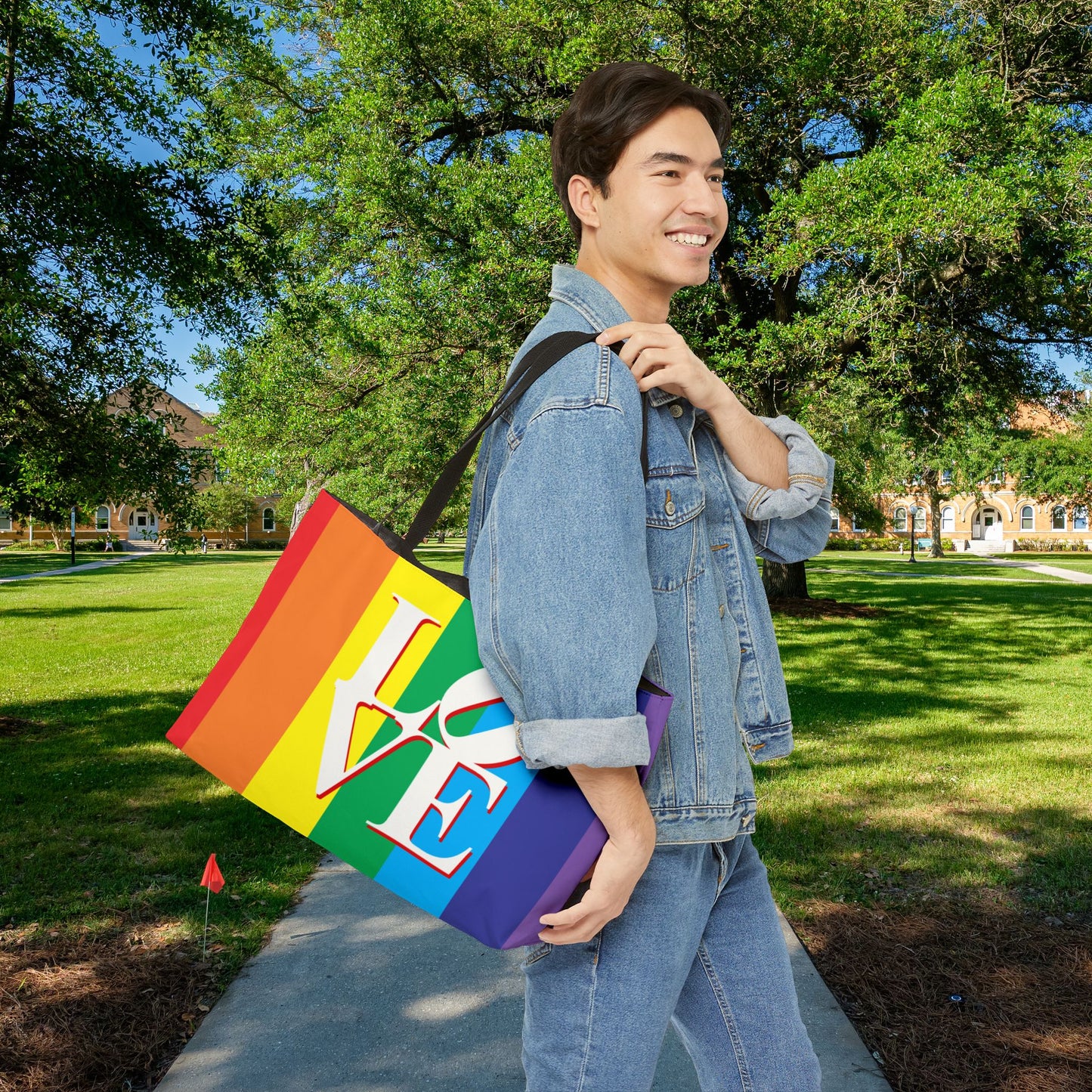 Rainbow LOVE XL Weekender Tote Bag | Loud, Bright & Ready for Adventure 🌈