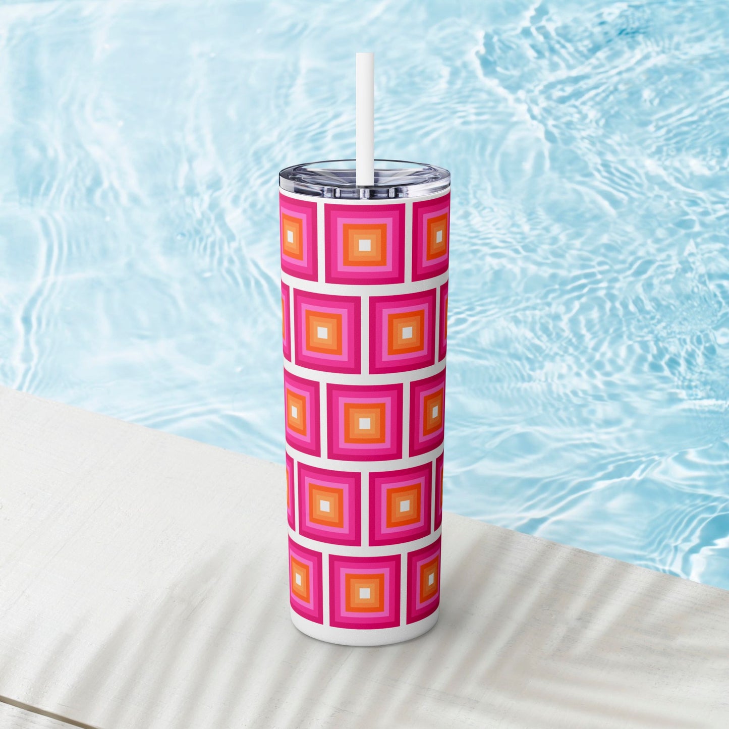 Vibrant. Versatile. Totally Sippable. – 20 oz Skinny Travel Tumbler with Straw