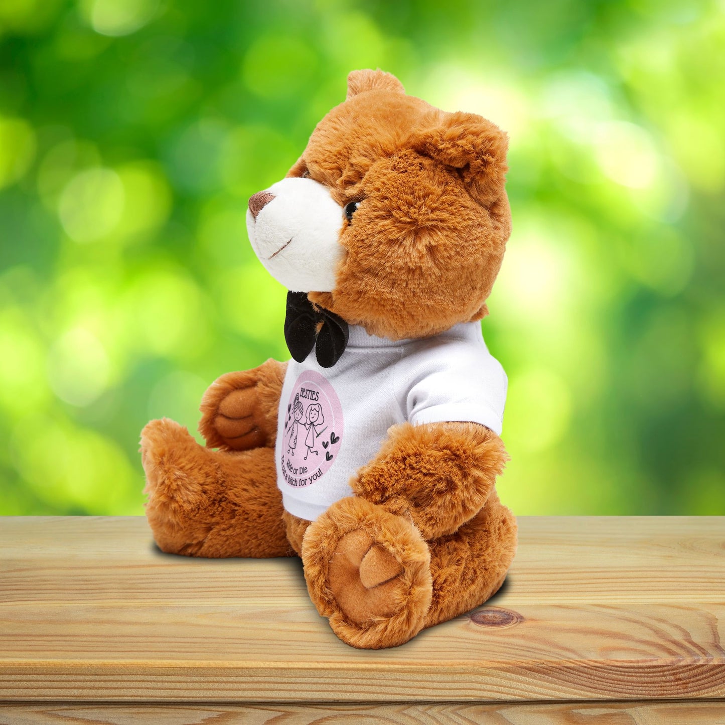 "Besties – I’d Cut a Bitch for You” Teddy Bear – Funny Ride-or-Die Gift